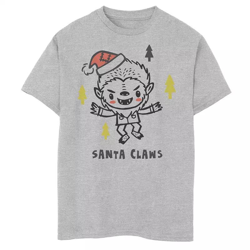 Boys 6-20 Universal Monsters Christmas Wolf Man Santa Claws Graphic Tee, Boy's,  Product Image