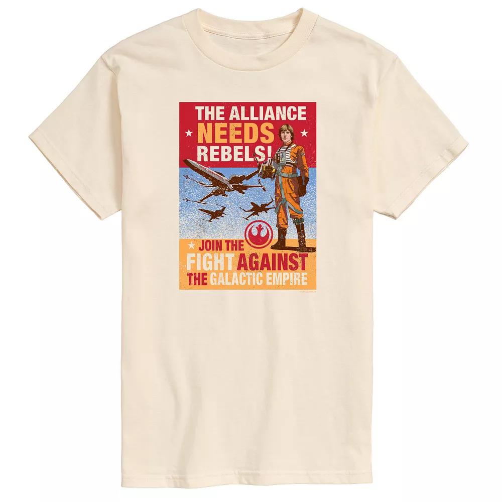 Big & Tall Star Wars The Alliance Needs Rebels Vintage Graphic Tee, Men's,  Product Image