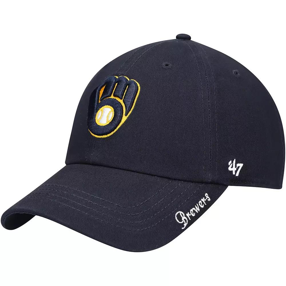 Women's '47 Navy Milwaukee Brewers Team Miata Clean Up Adjustable Hat, Blue Product Image