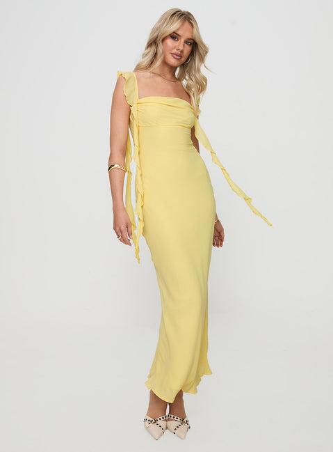 Lanai Maxi Dress Lemon Product Image