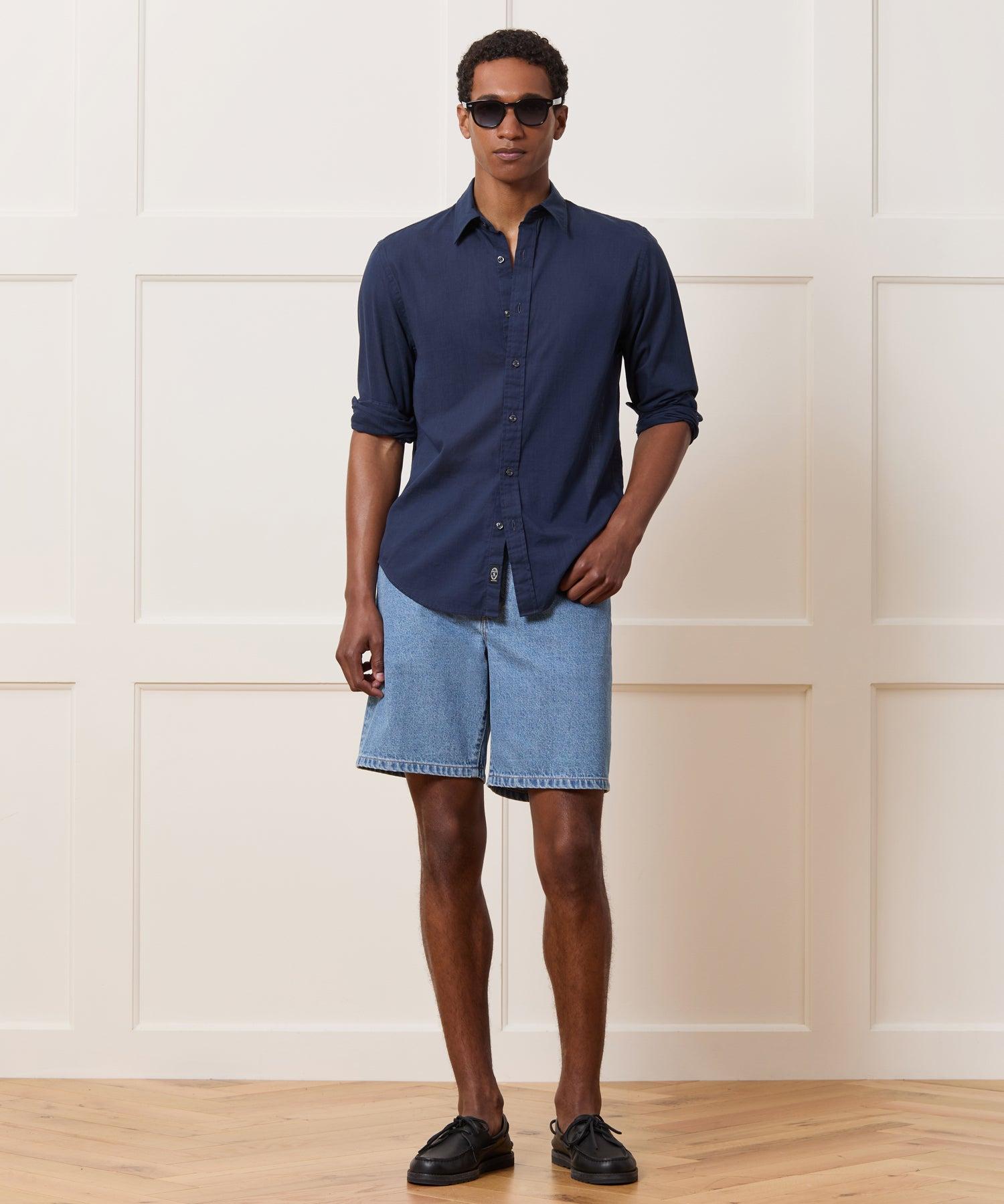 Slim Summerweight Point Collar Shirt Product Image