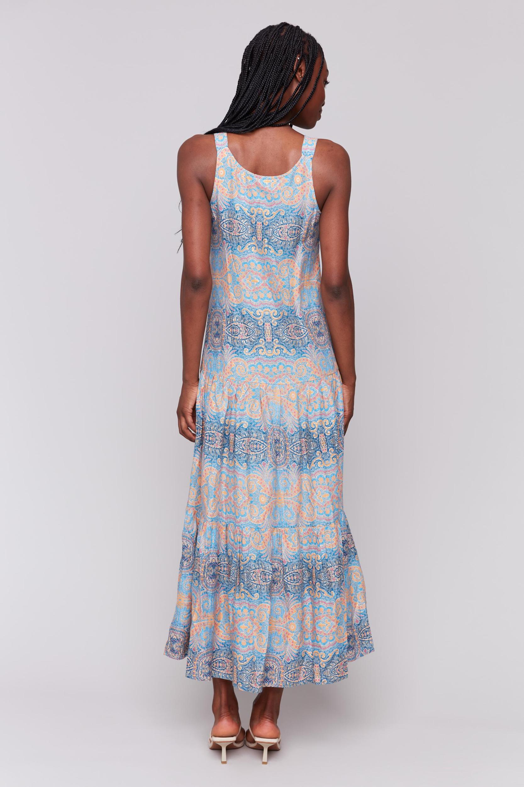Printed Sleeveless Maxi Dress Product Image