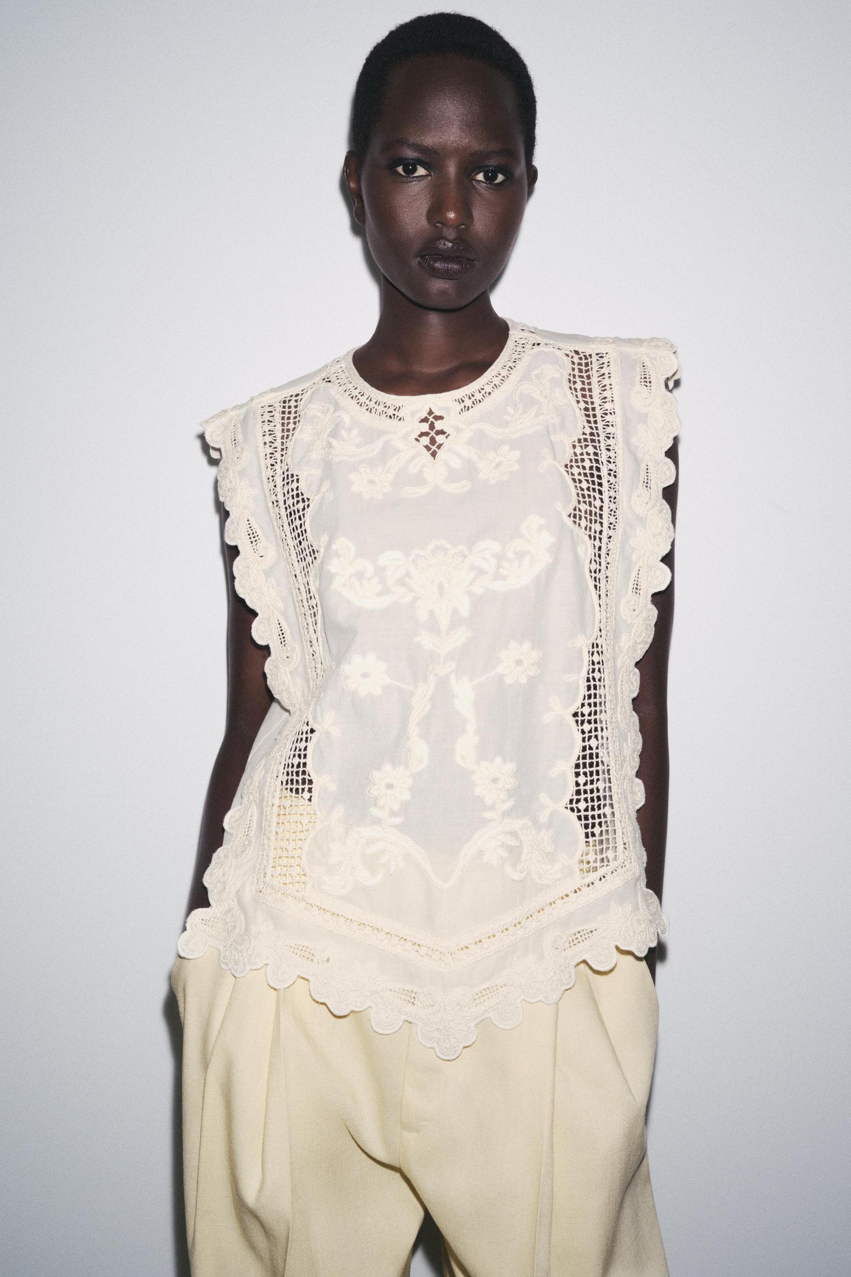 ZW COLLECTION RUFFLED CHEST SHIRT Product Image