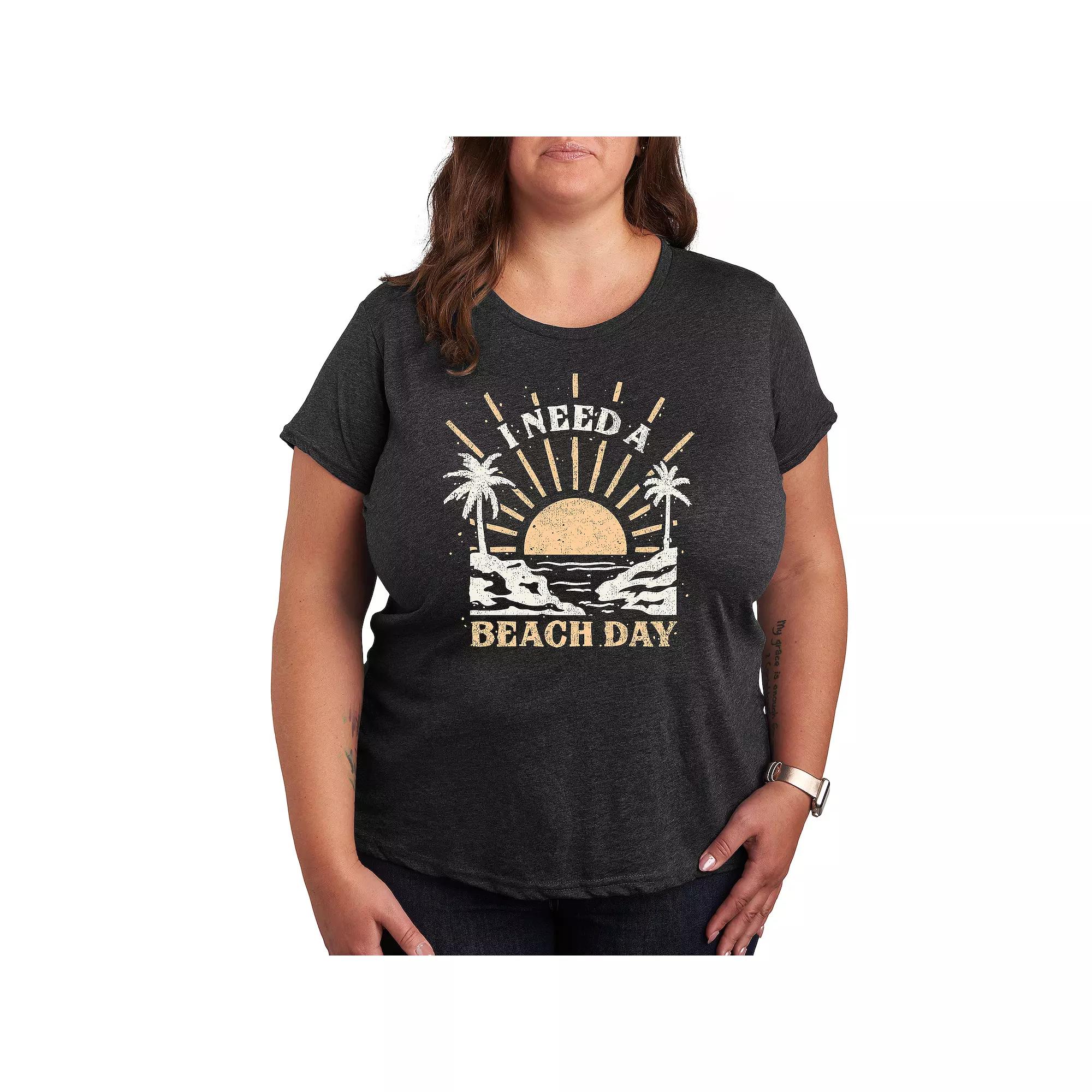 Plus I Need A Beach Day Graphic Tee, Women's,  Product Image