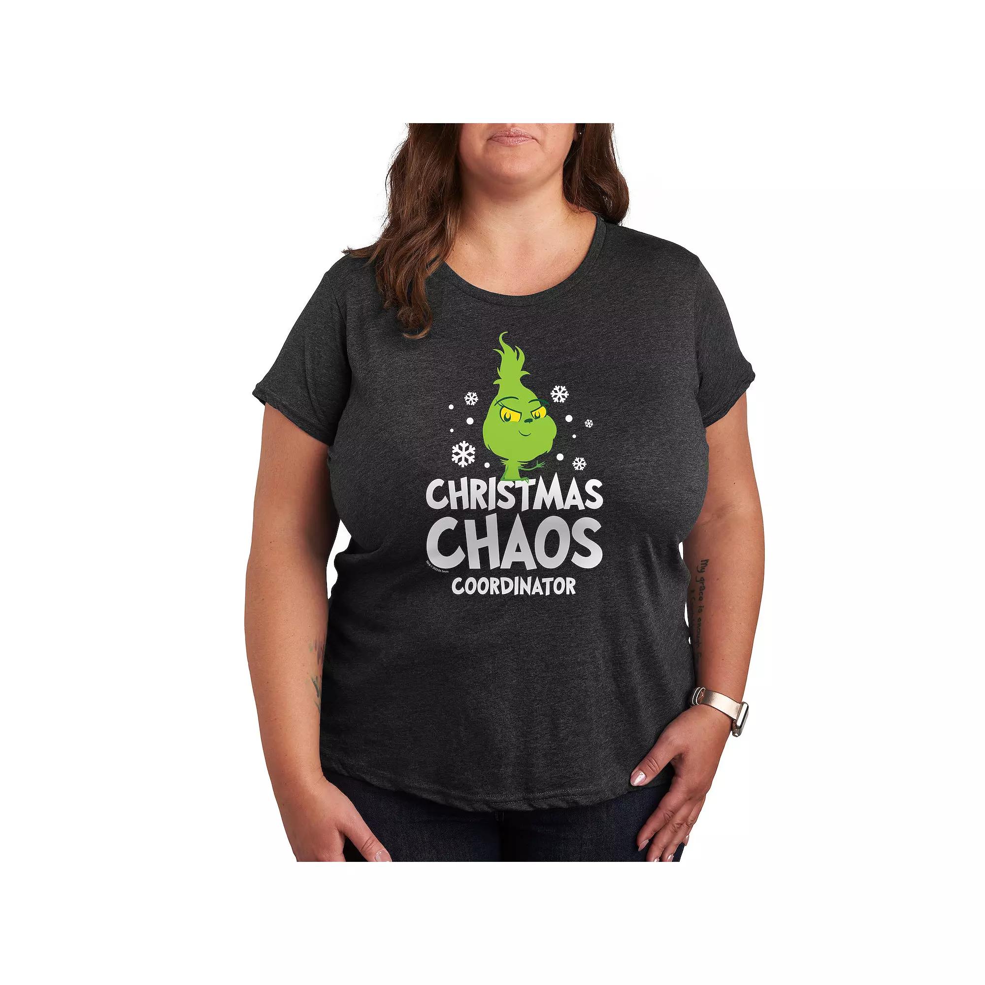 Plus Dr. Seuss Little Grinch Chaos Coordinator Graphic Tee, Women's,  Product Image