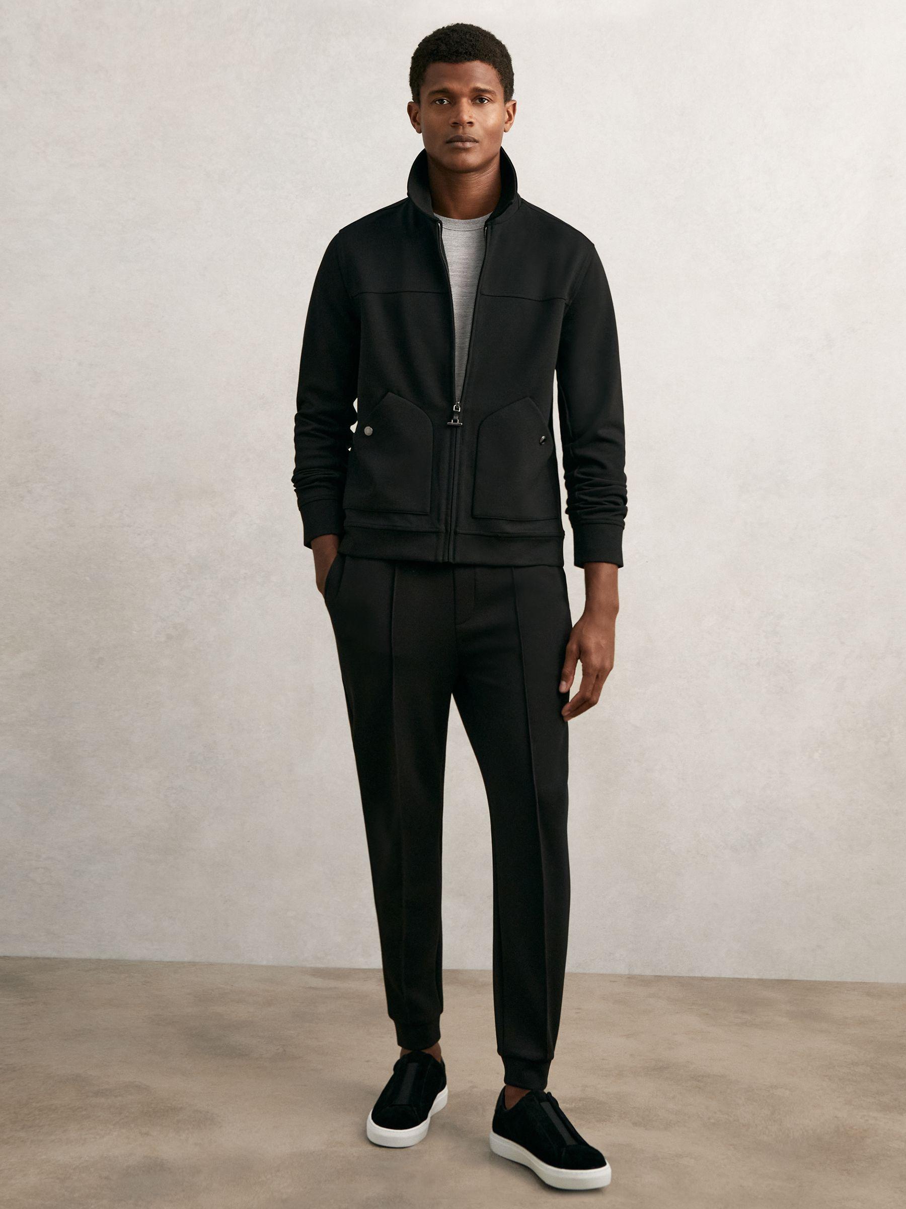 Interlock Zip Through Overshirt in Black Product Image