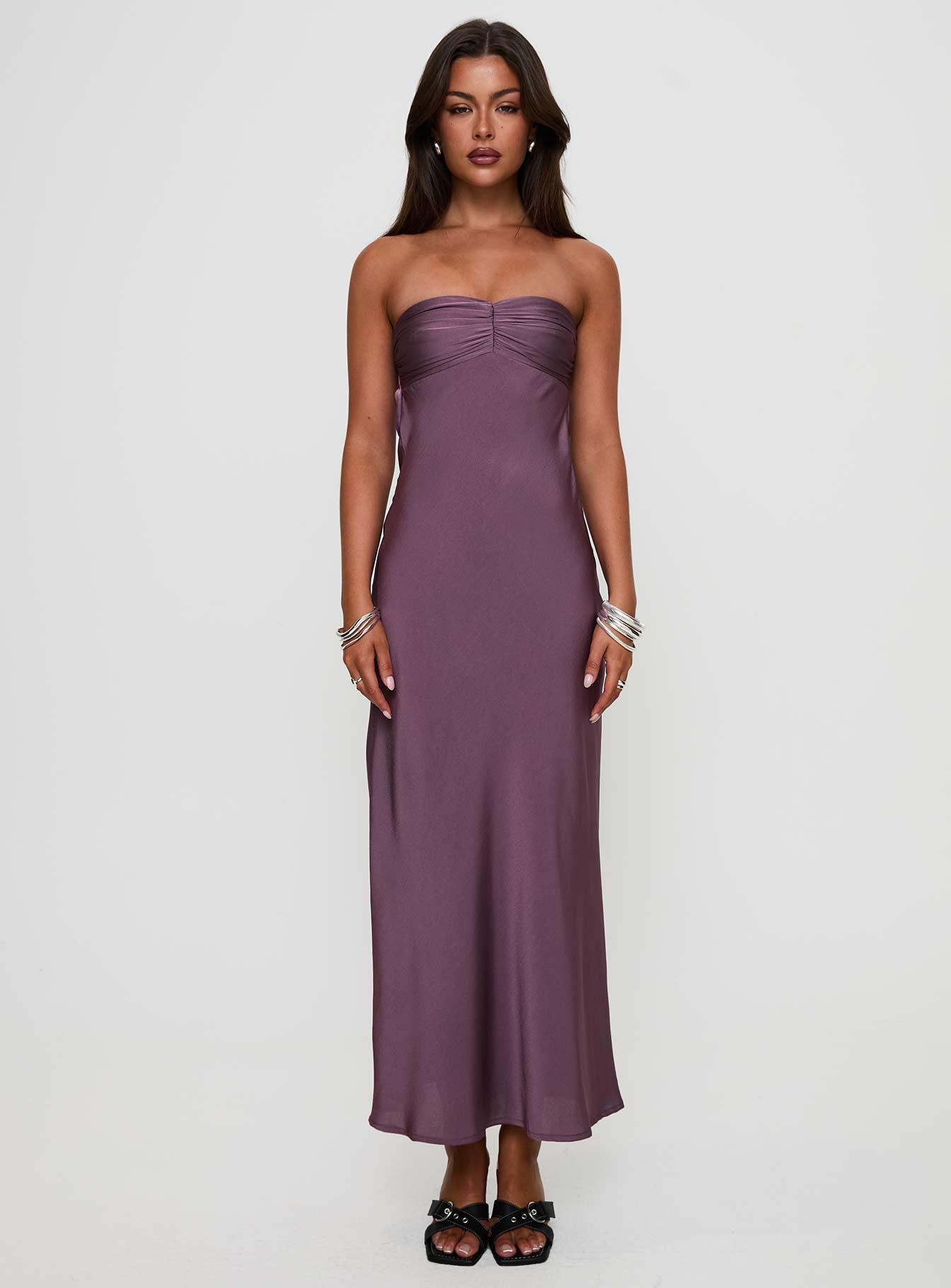 Maryska Strapless Maxi Dress Purple Product Image
