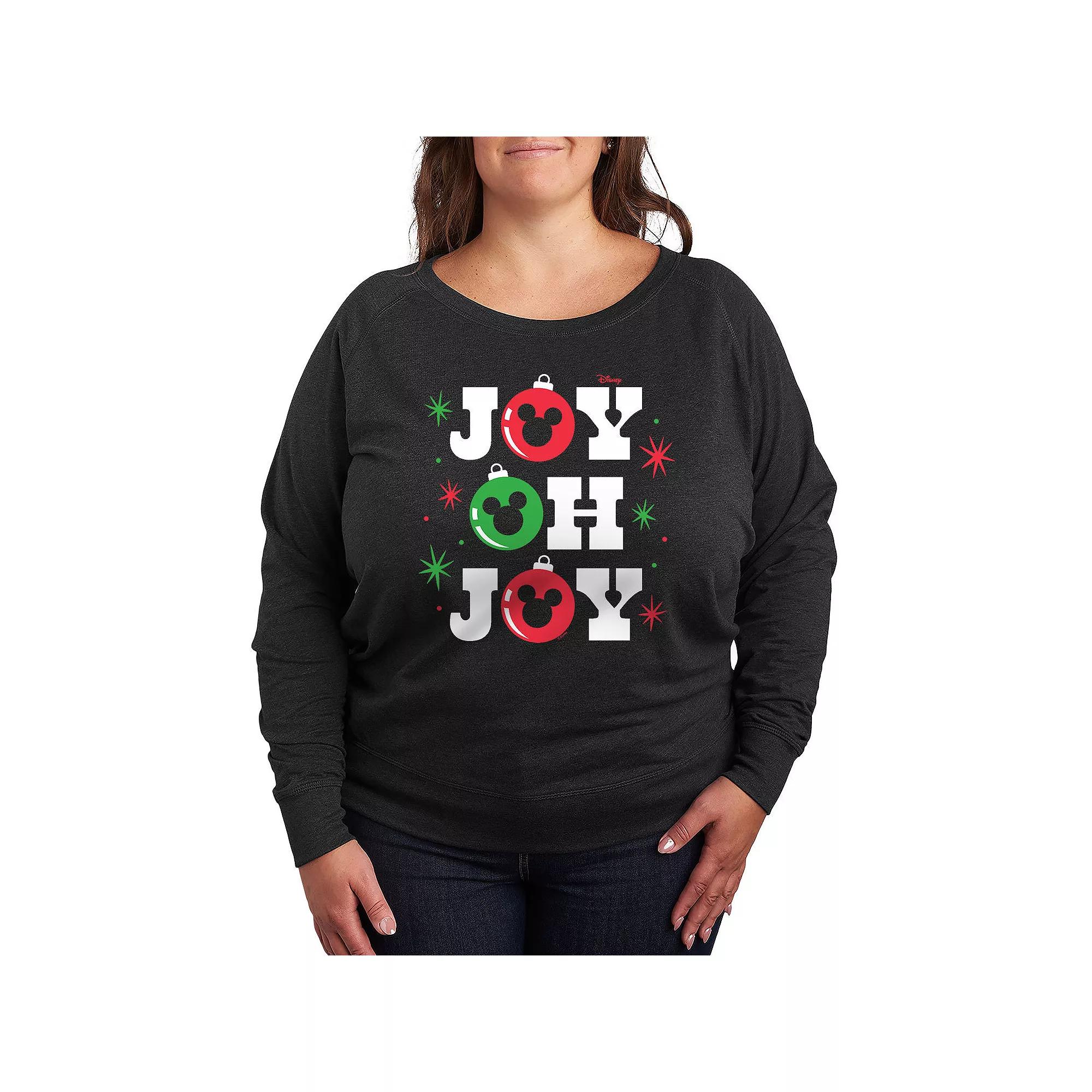 Disney's Mickey Mouse Women's Joy French Terry Long Sleeve Tee,  Product Image