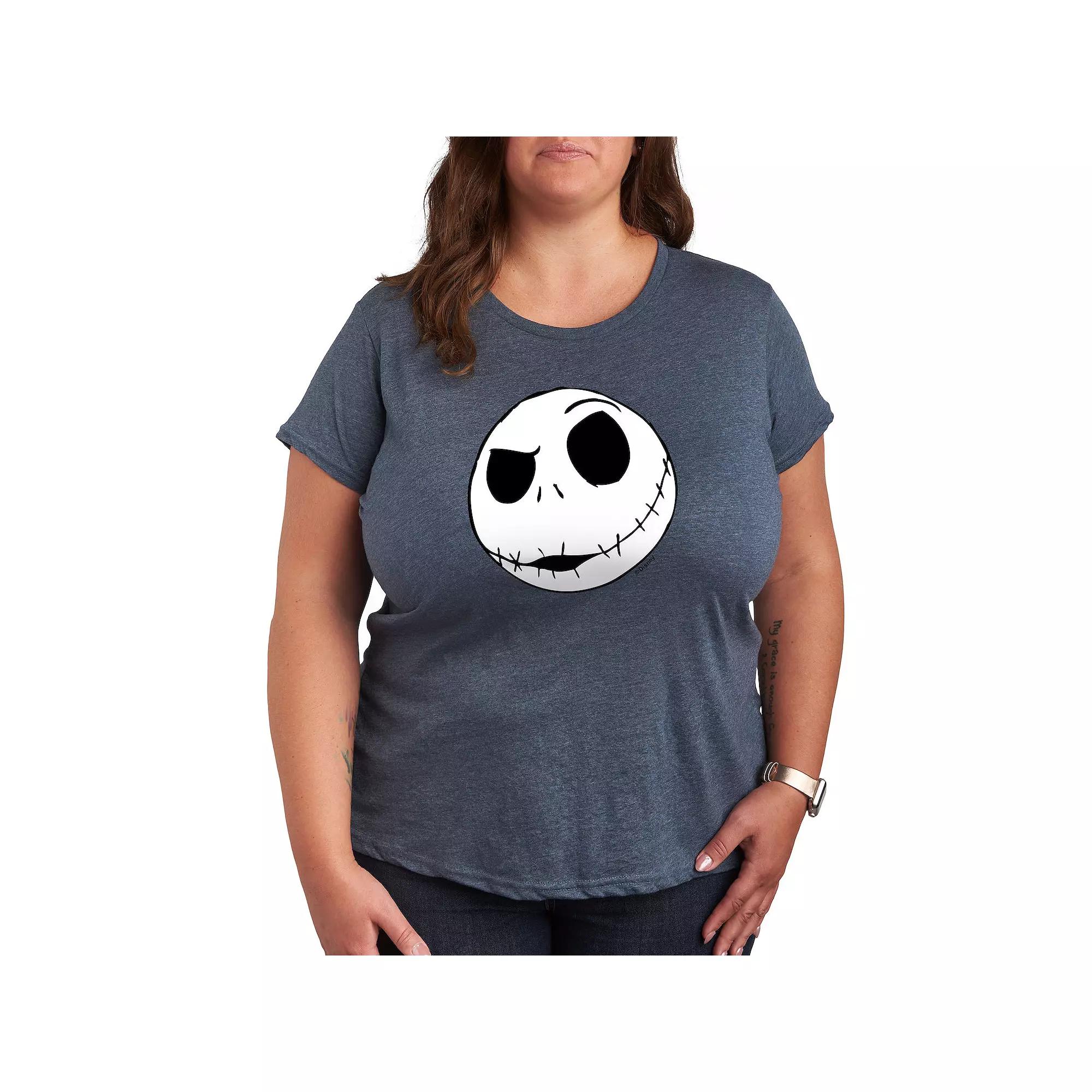Disney's Nightmare Before Christmas Plus Jack Face Graphic Tee, Women's,  Product Image