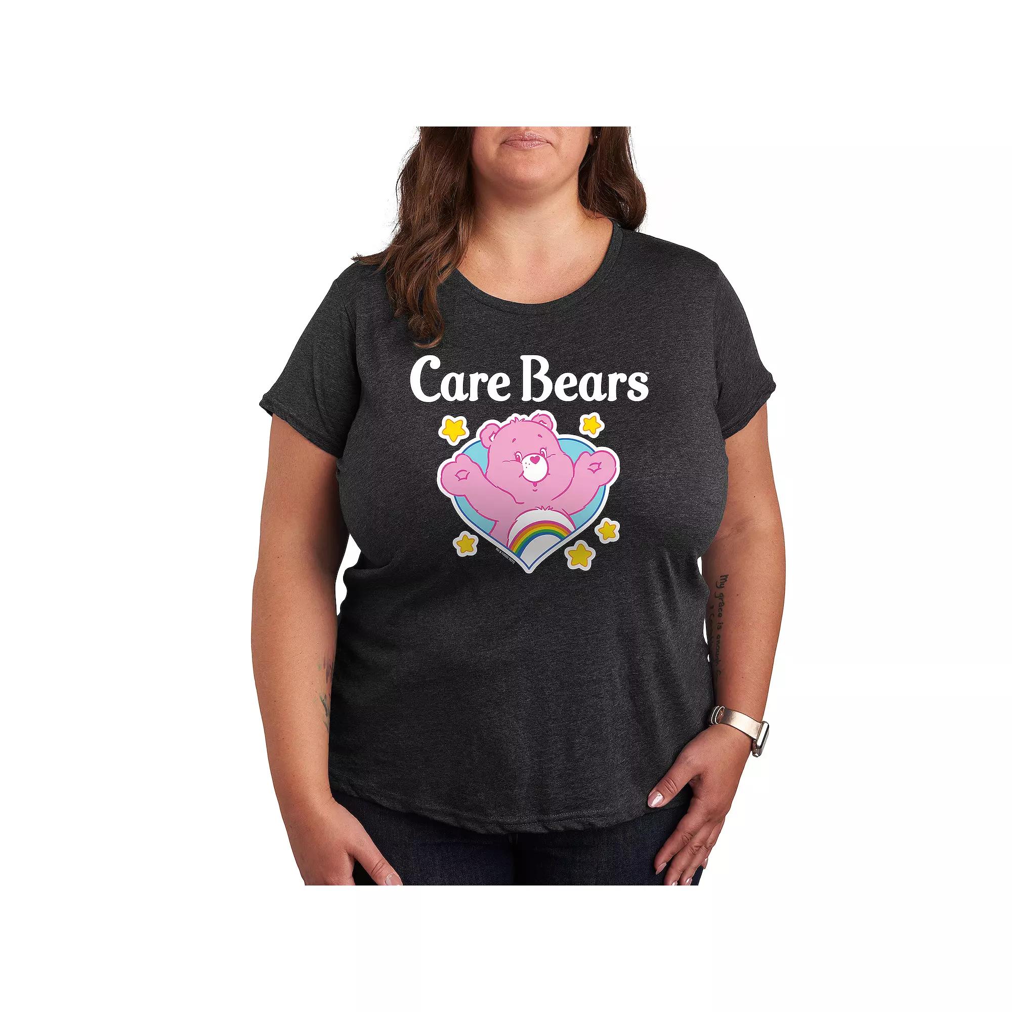 Plus Care Bears Logo Cheer Heart Graphic Tee, Women's,  Product Image