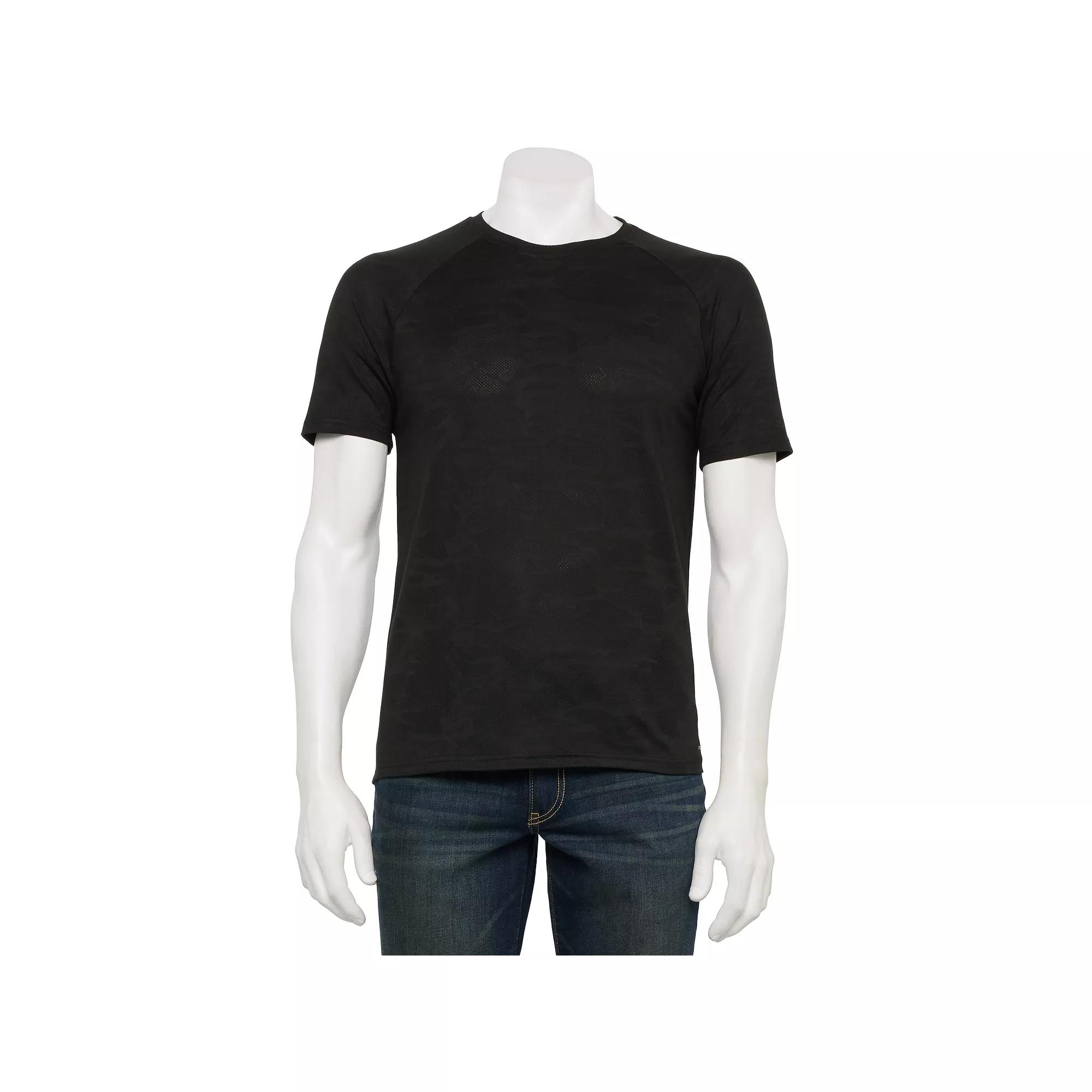 Men's Motion Short Sleeve Camo Active Tee, Size: Large, Black Product Image