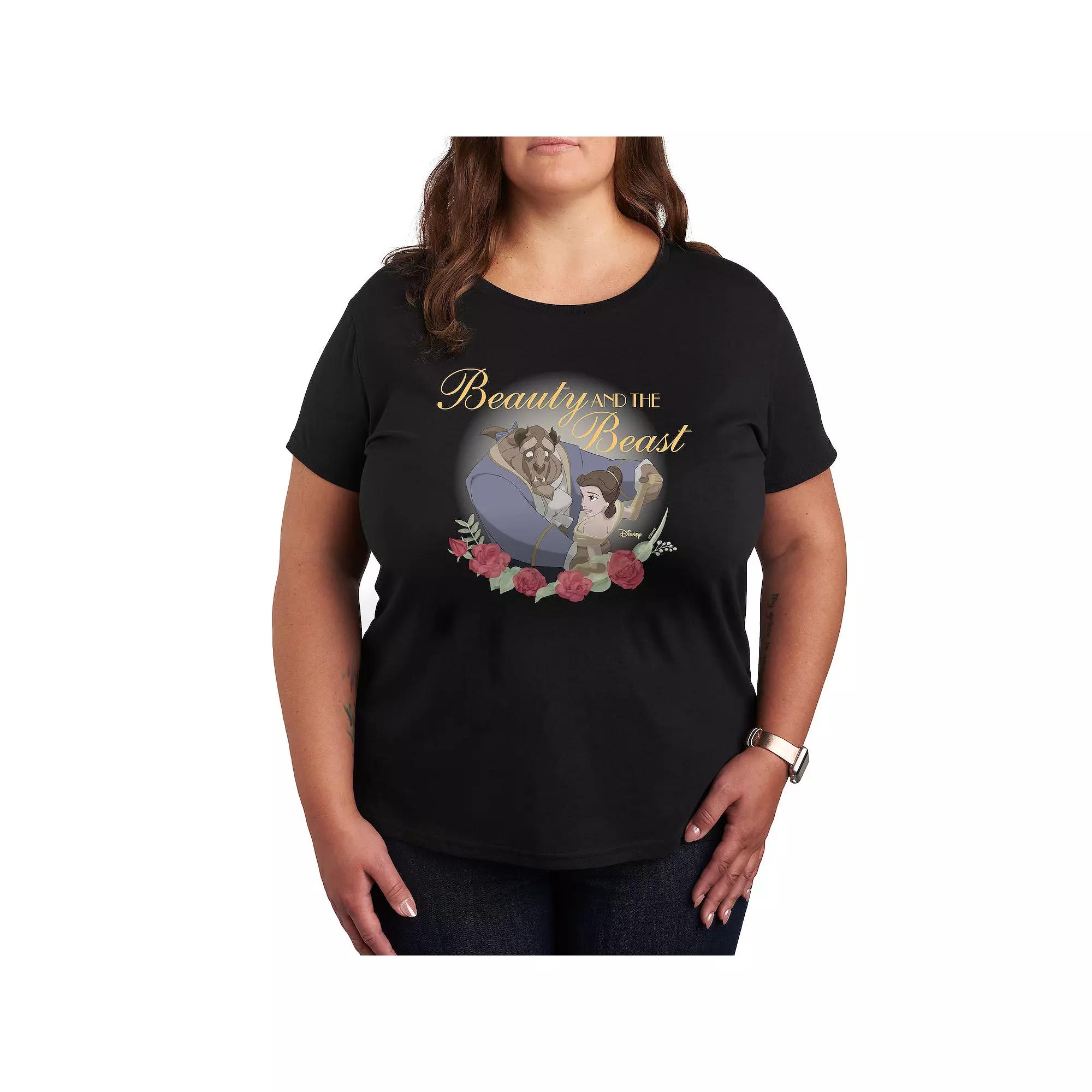 Disney's Beauty and the Beast Plus Roses Graphic Tee, Women's,  Product Image