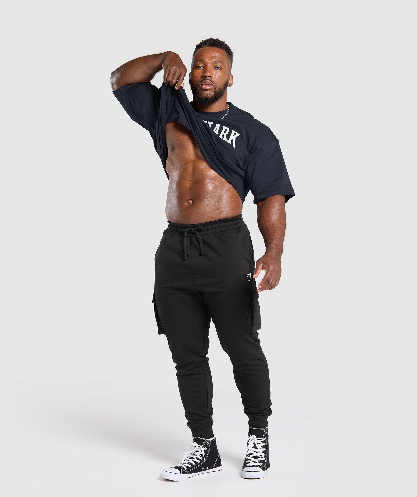 Gymshark Collegiate T-Shirt - Heavy Blue Male Product Image