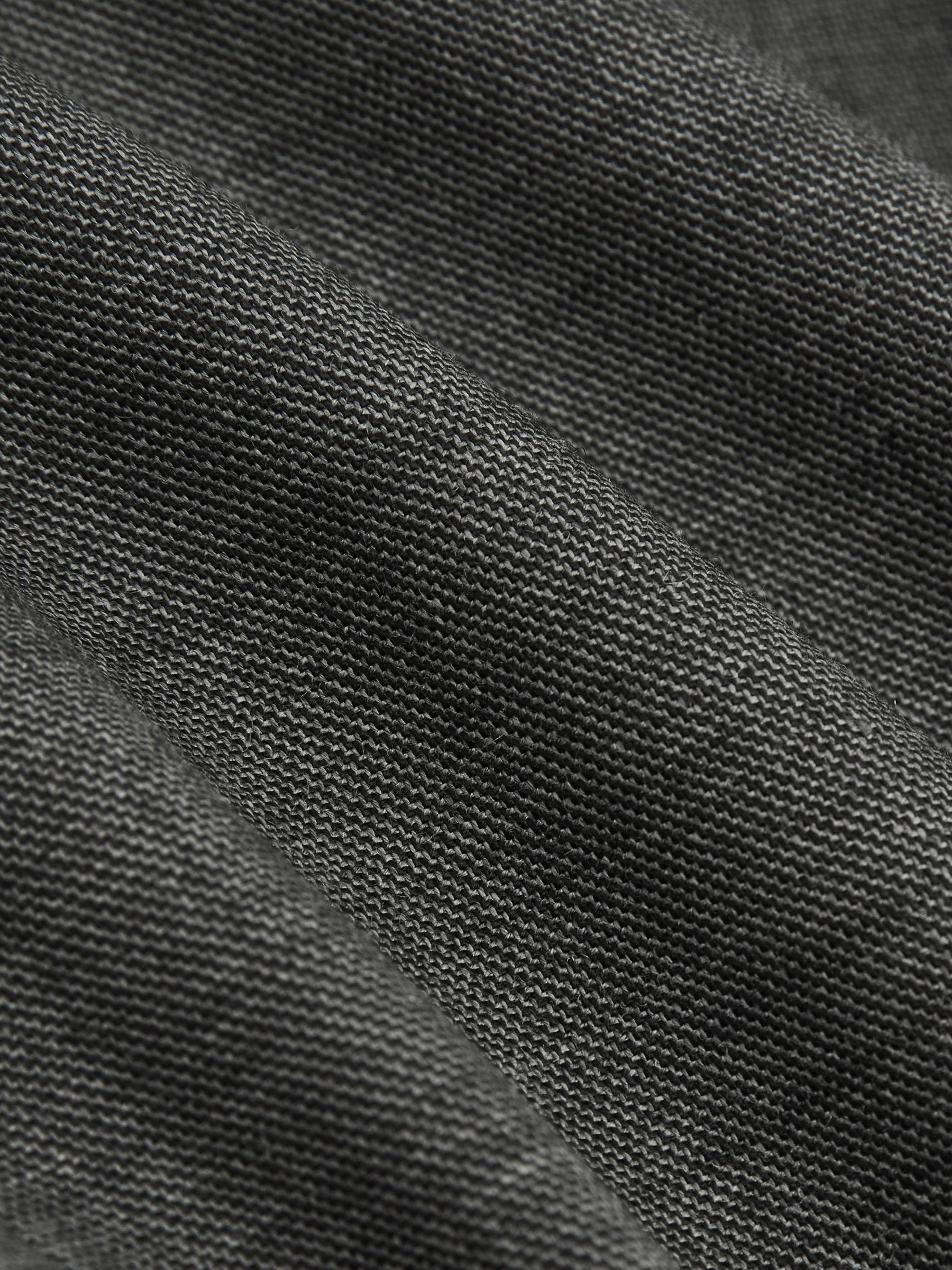 Regular-Fit Double-Breasted Sharkskin Wool-Blend Suit Blazer in Charcoal Grey Product Image