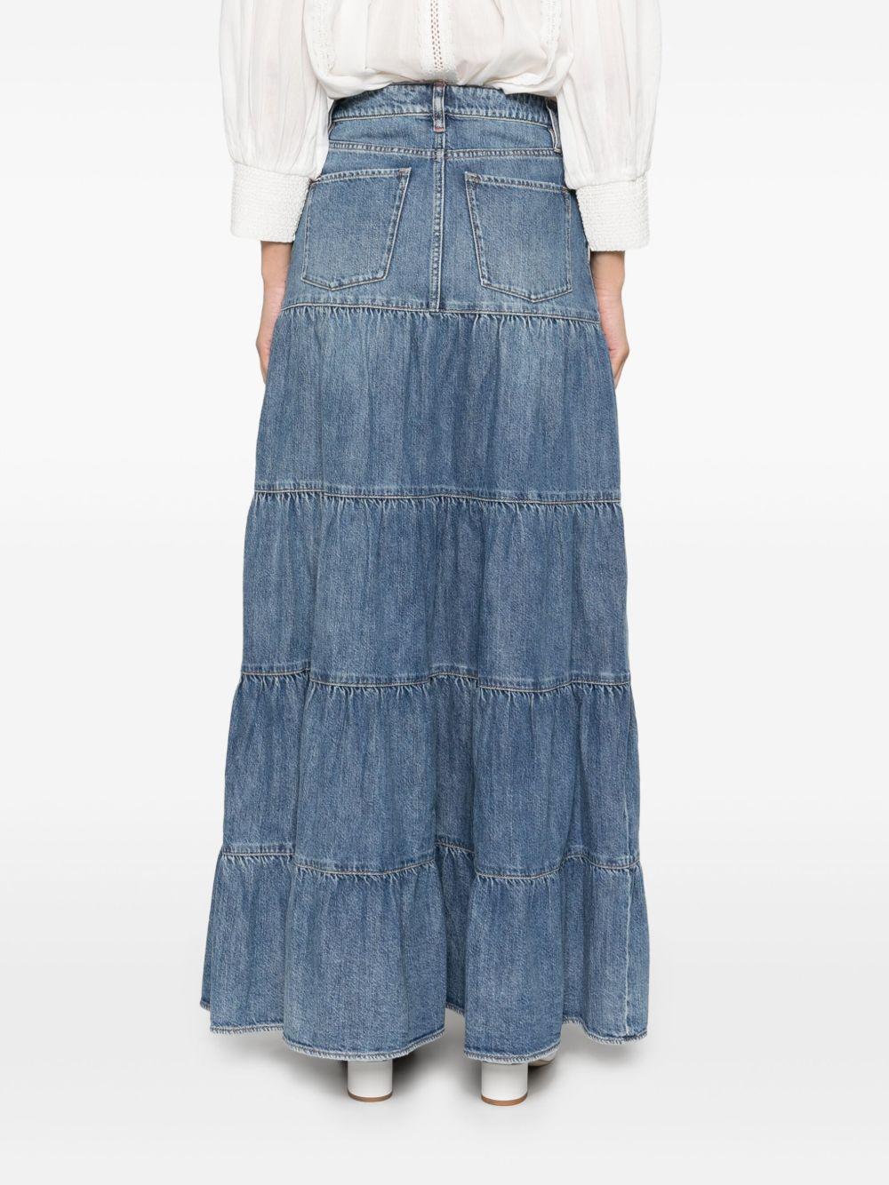 denim maxi skirt Product Image