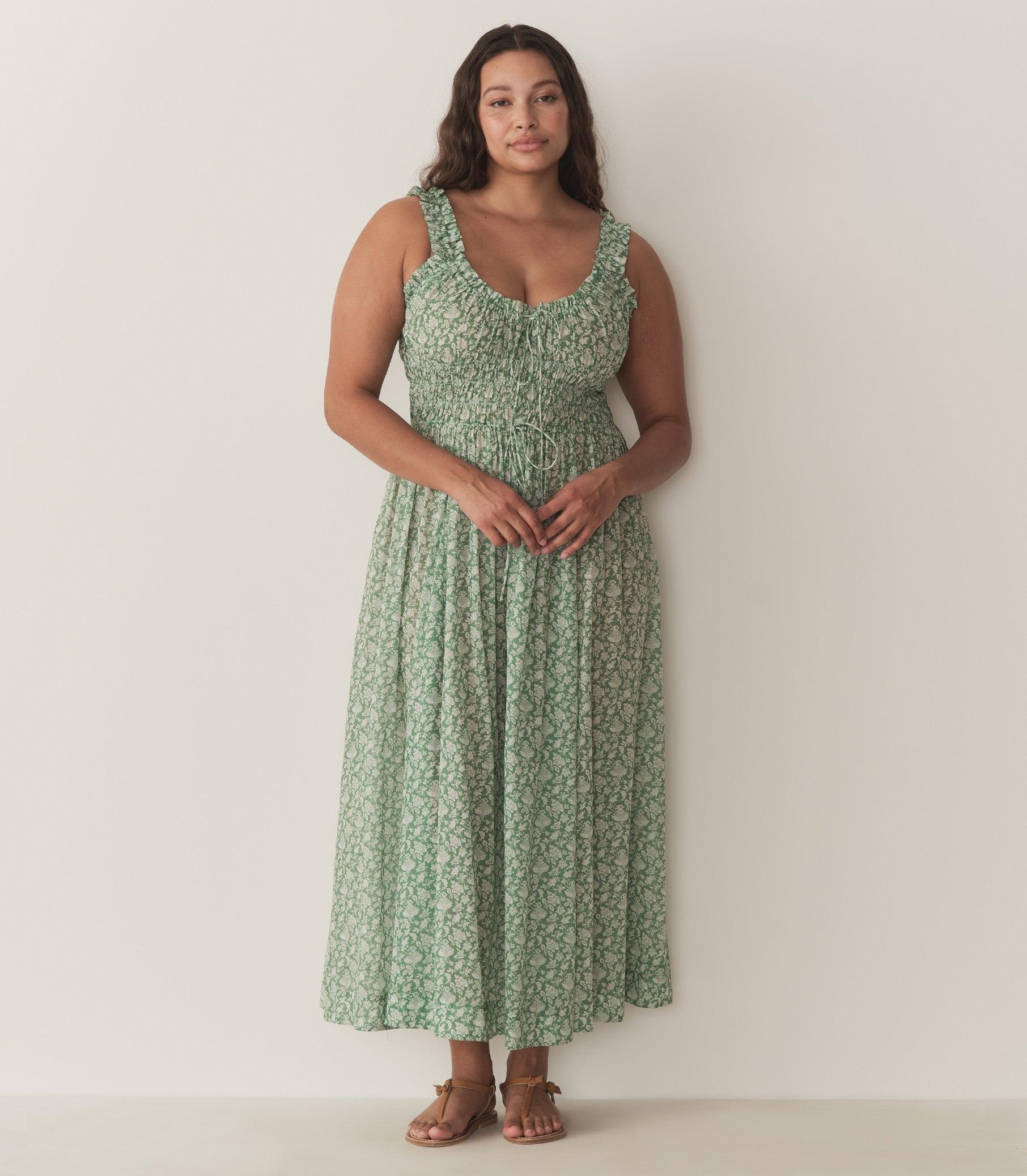 EMMARETTA DRESS -- PERIDOT TEA FLORAL Product Image