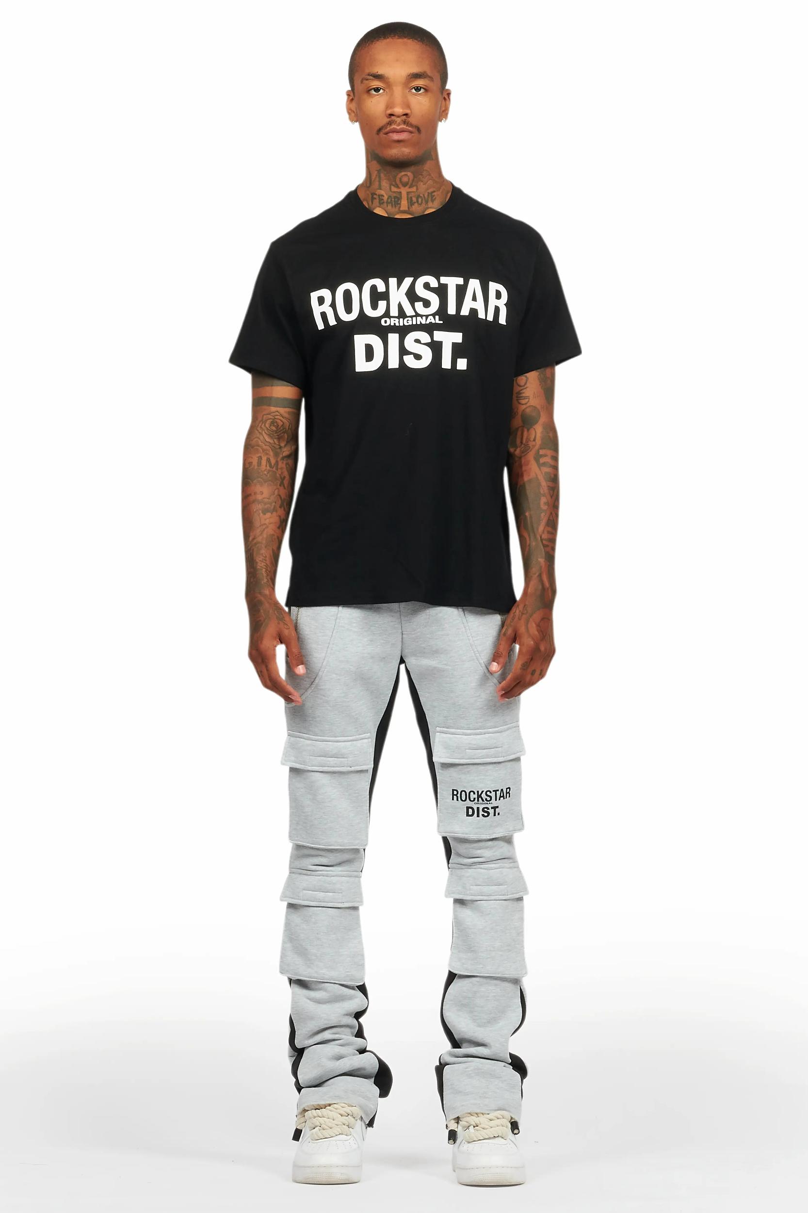 Antoon Heather Grey T-Shirt/Stacked Flare Track Set Male Product Image