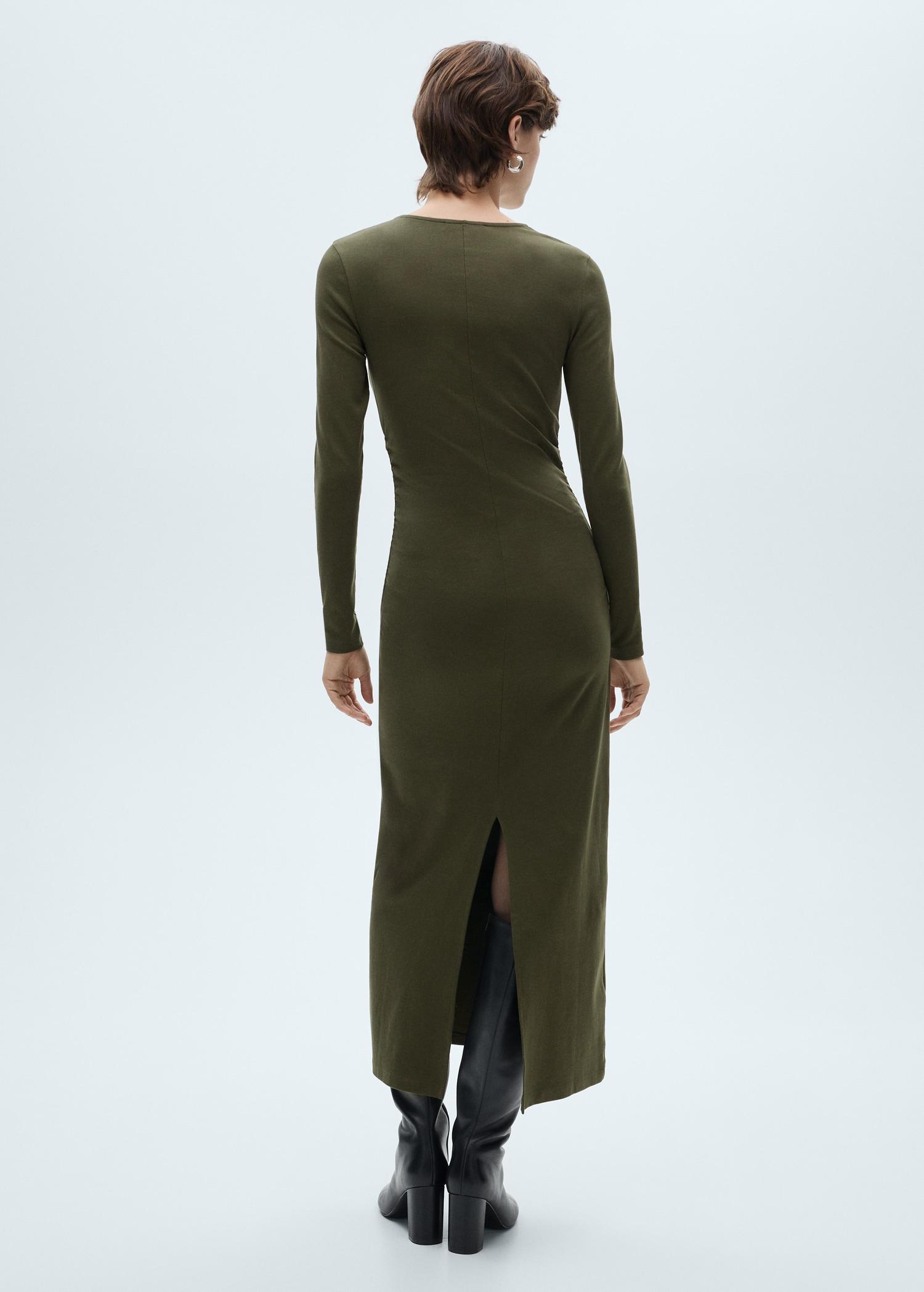 Cotton midi dress - Women | MANGO USA Product Image