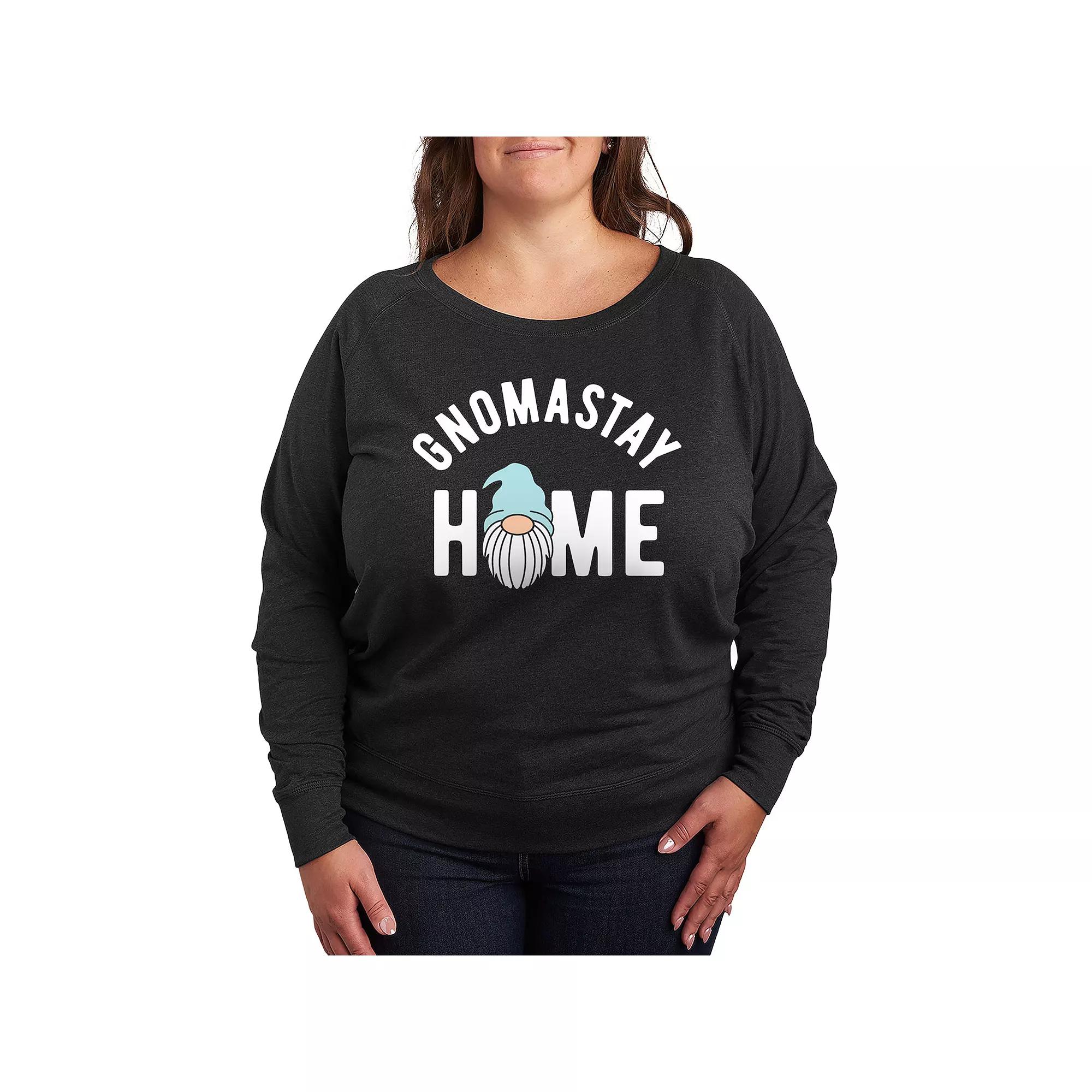 Disney's Mickey & Minnie Mouse Plus Size Baking Spirits Bright French Terry Long Sleeve Tee, Women's, Size: 2XL, Grey Heather Product Image