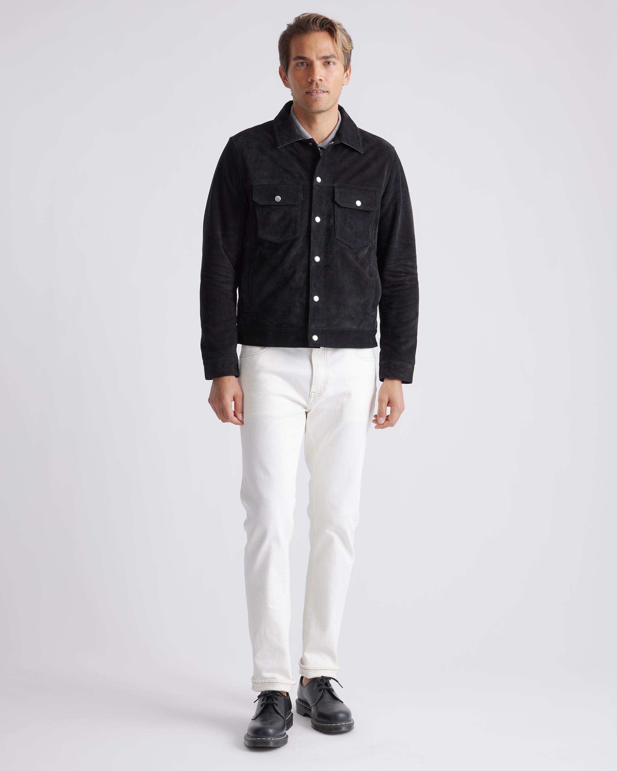 Quince | Men's Italian Suede Trucker Jacket Size XL, Suede Leather Product Image