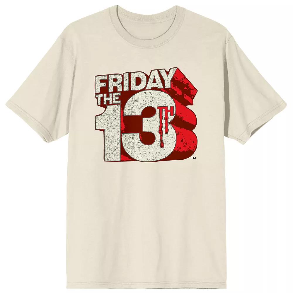 Mens Friday the 13th 3D Logo Tee Beige Product Image