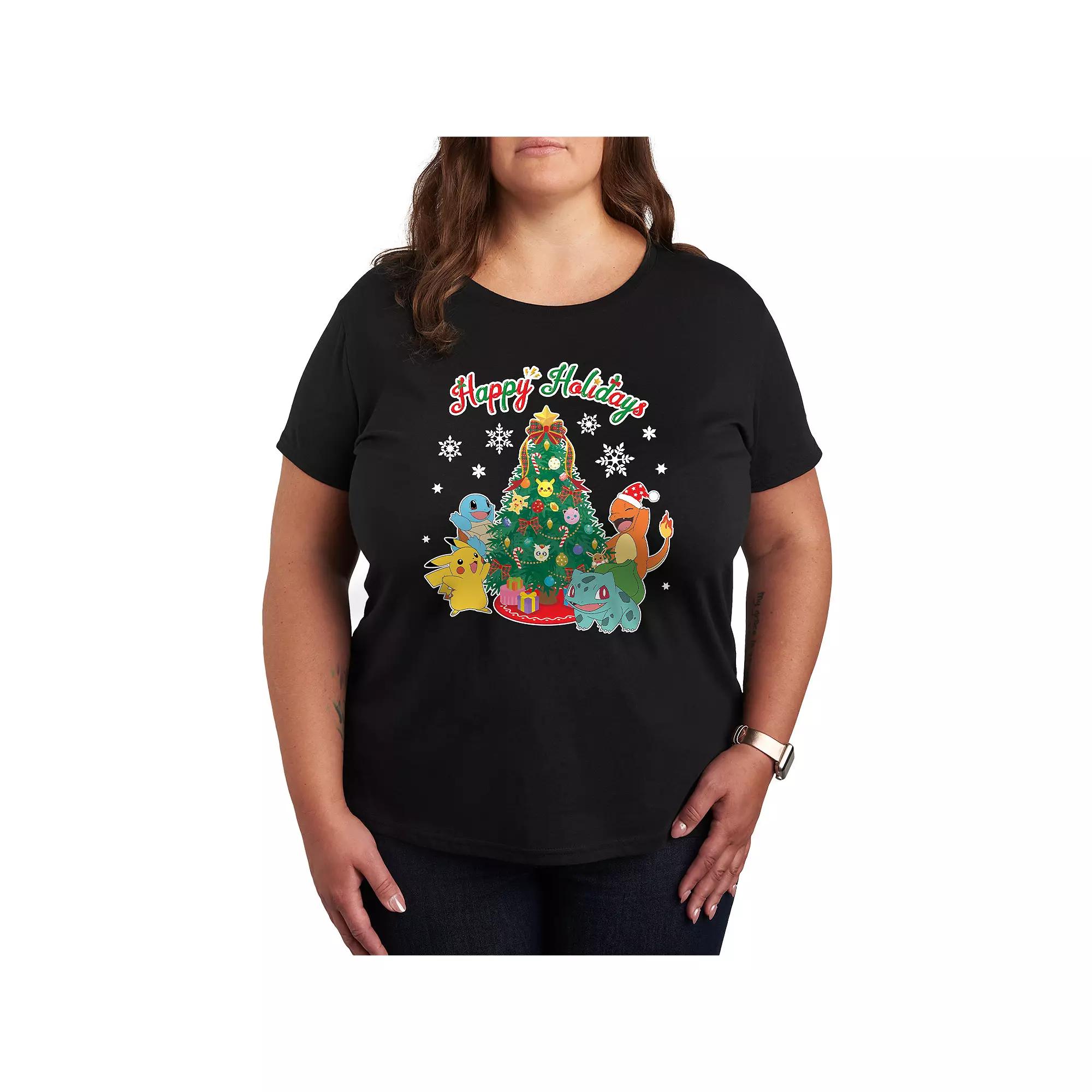 Plus Pokemon Christmas Celebration Graphic Tee, Women's,  Product Image