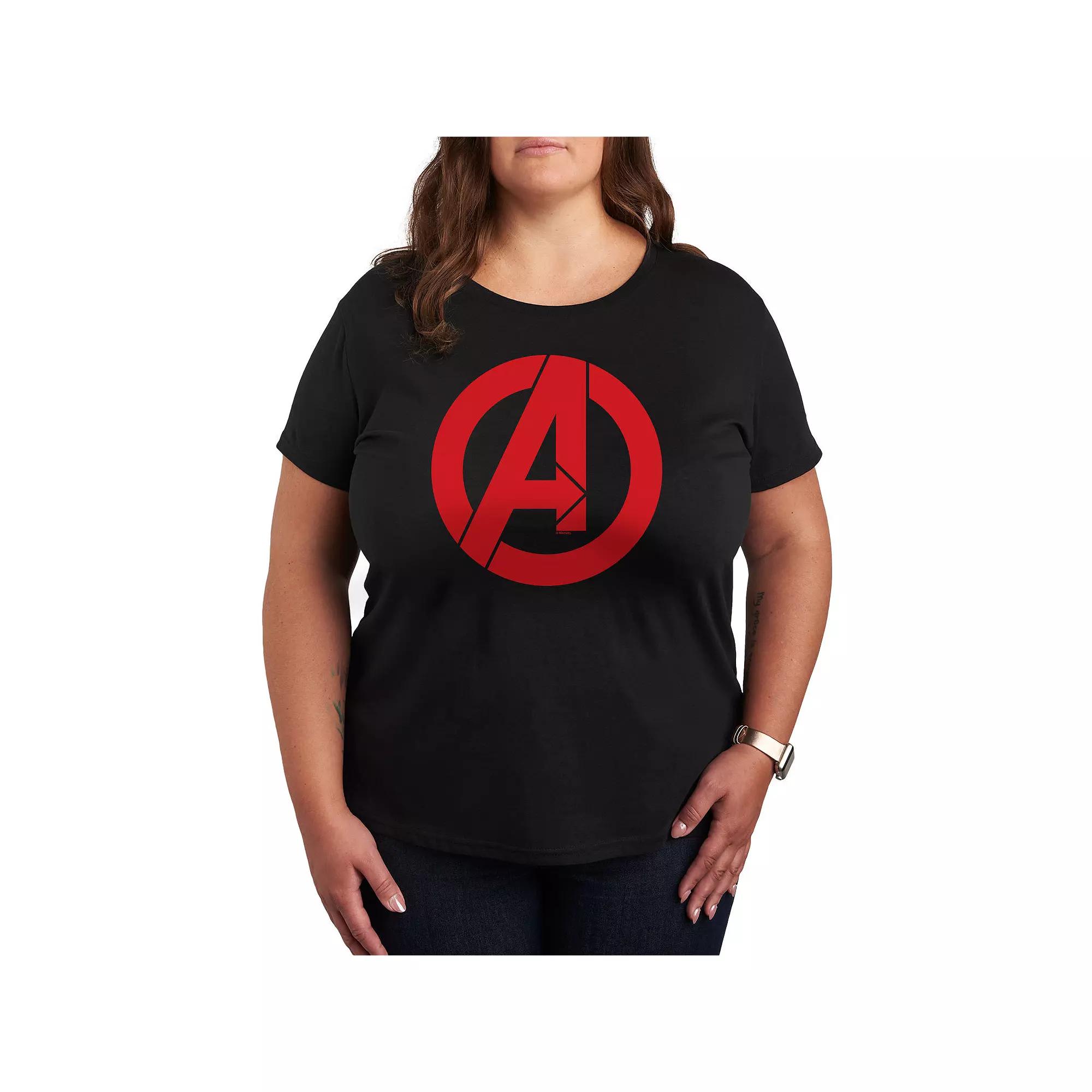 Disneys Mickey Mouse Plus Size Retro Outline Graphic Tee, Womens Product Image