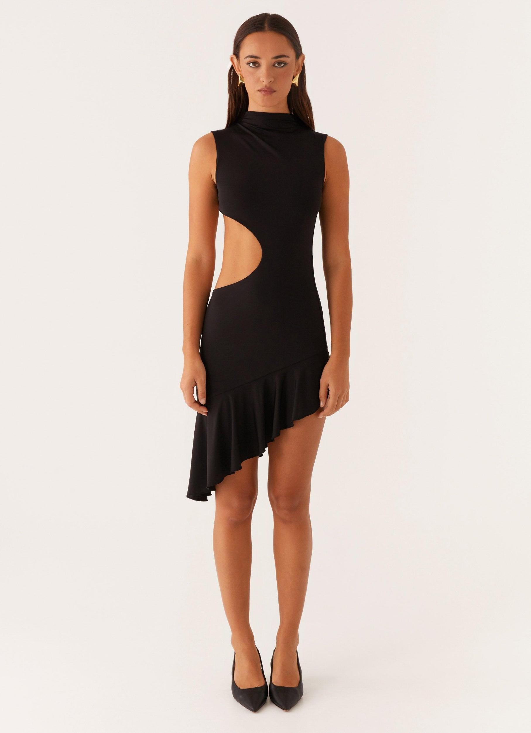 Natara Cut Out Midi Dress - Black Product Image