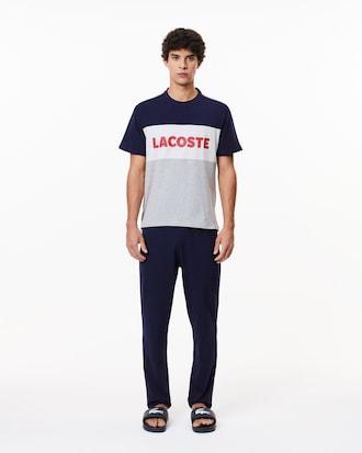 Long Colour-Block Cotton Pyjama Set Product Image