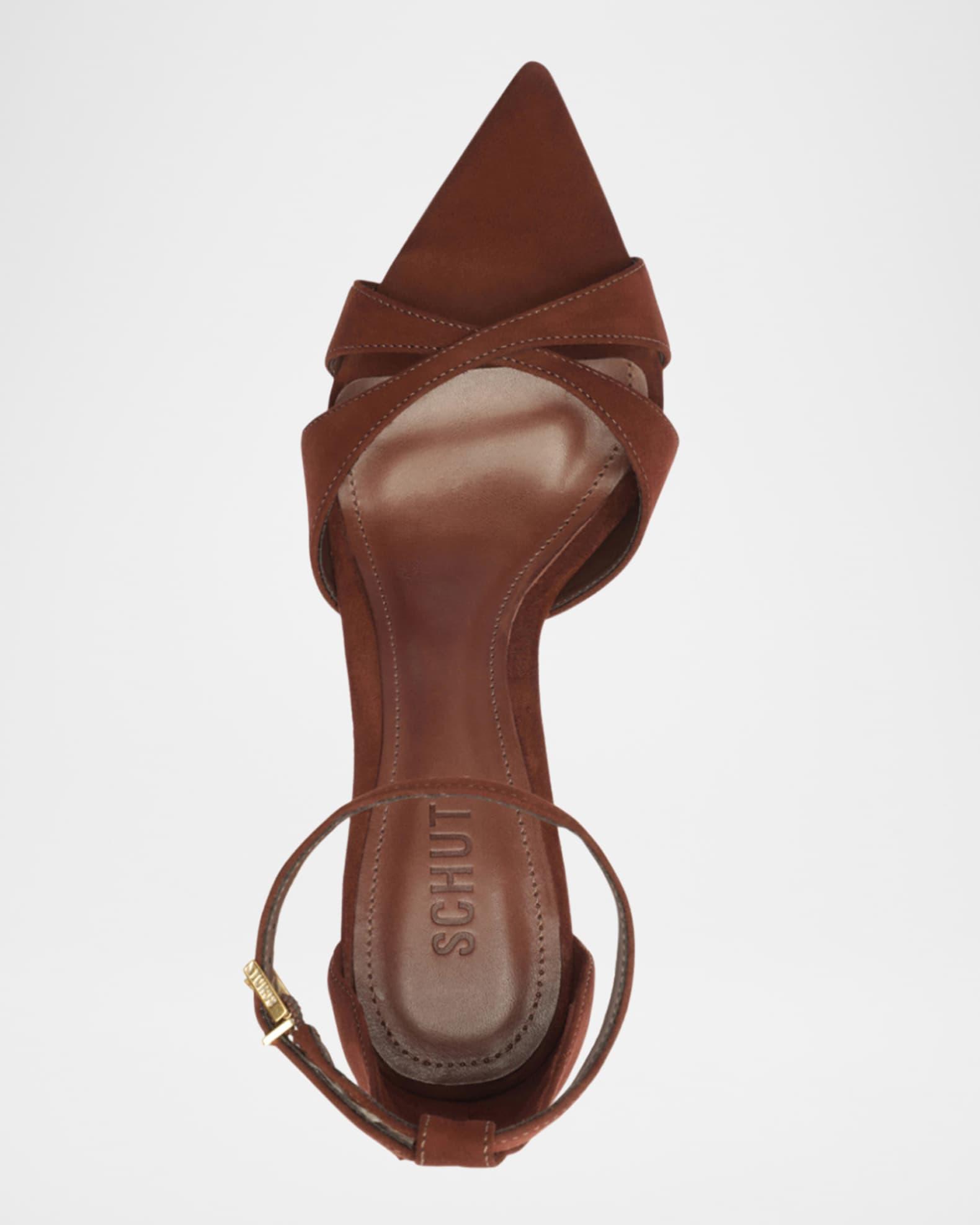 Hilda Leaf Suede Stiletto Sandals Product Image