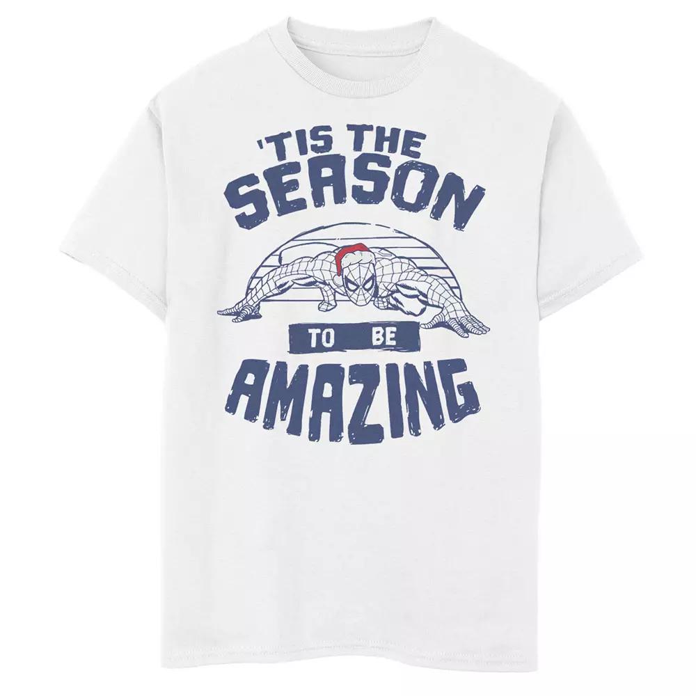 Boys 8-20 Marvel Spider-Man 'Tis The Season To Be Amazing Christmas Graphic Tee, Boy's,  Product Image
