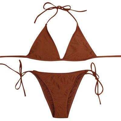 Set: Halter-Neck Bikini + Self-Tie Bottom Product Image