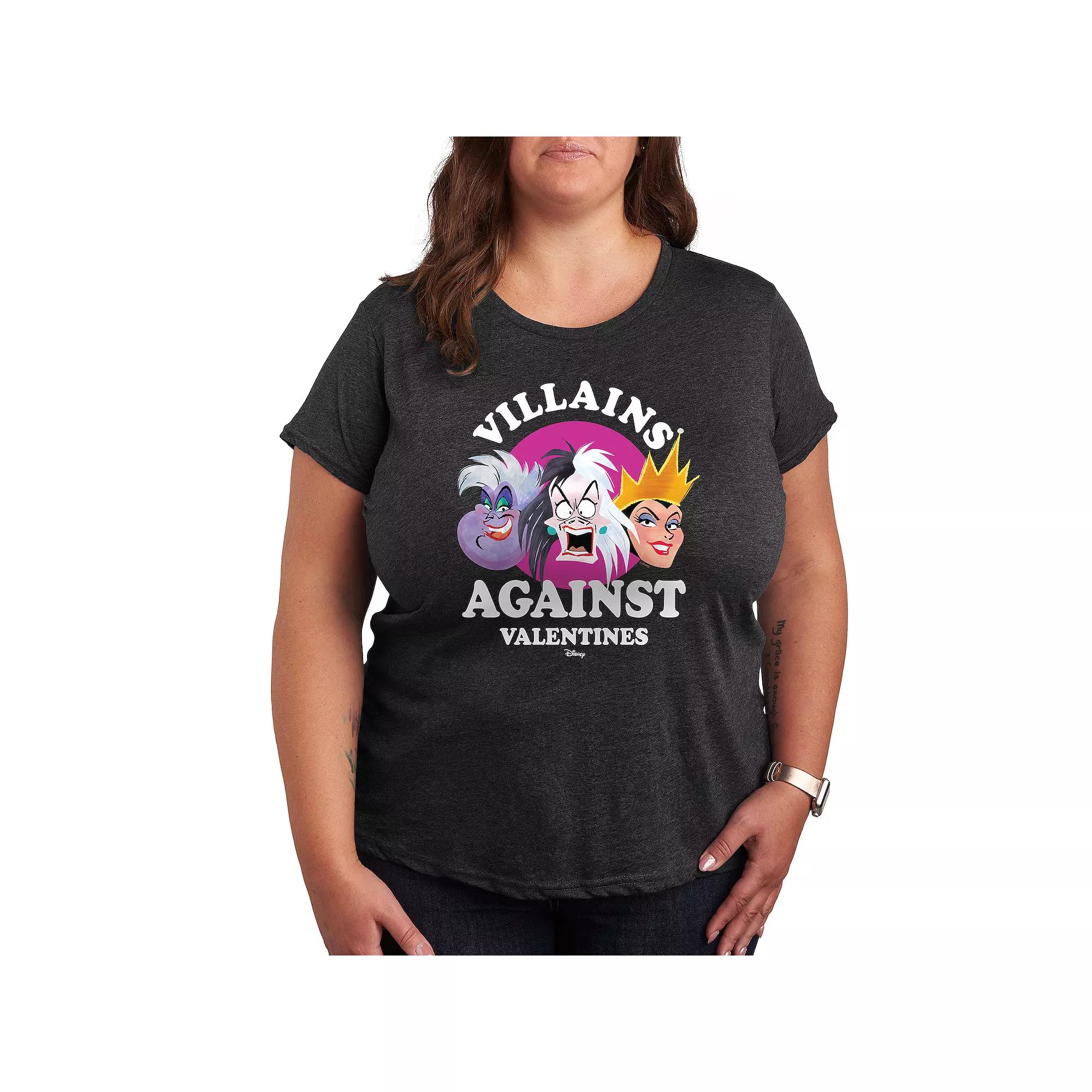 Disney's Villains Against V Day Plus Graphic Tee, Women's,  Product Image