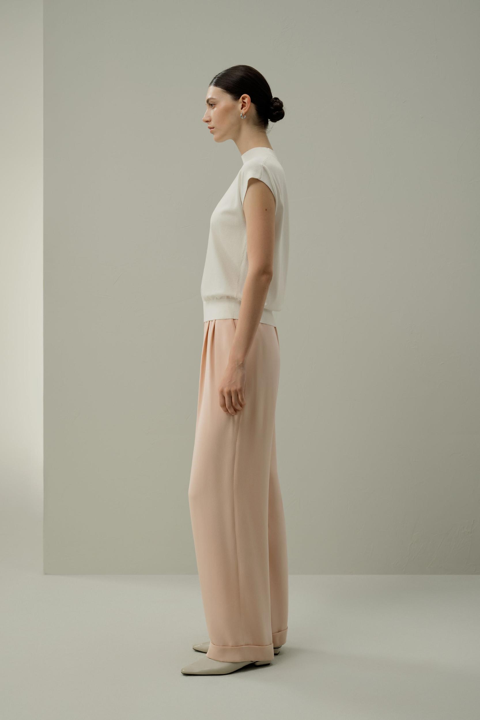 Mockneck Silk Cotton Blend Top Product Image