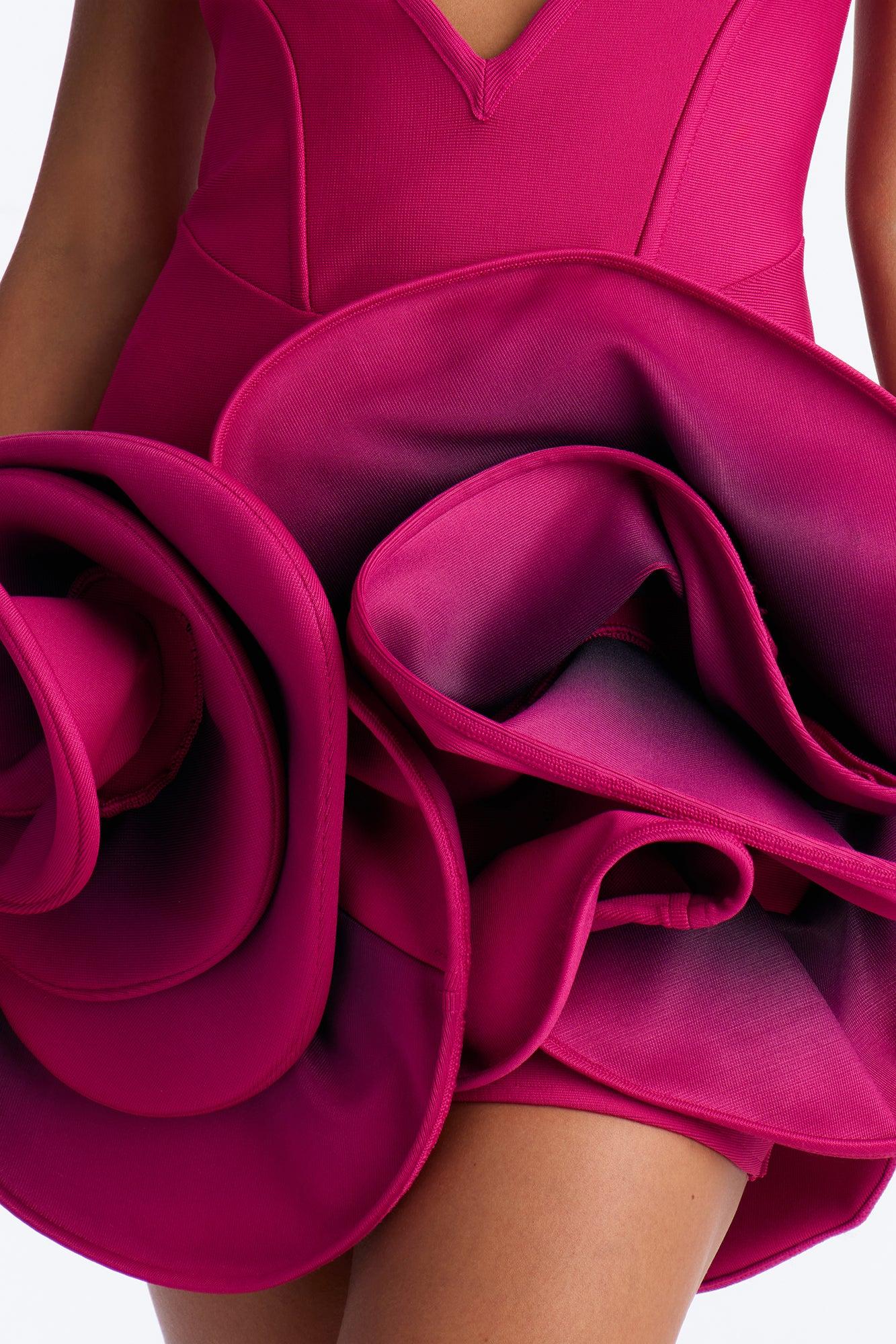 Effortless Beauty Bandage Mini Dress - Magenta Female Product Image