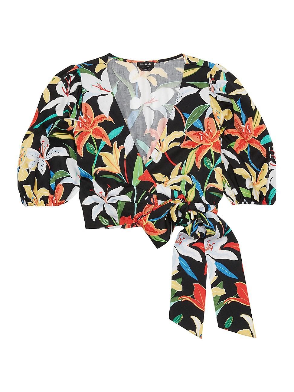 Womens Mainline Summer Lilies Wrap Top - Product Image