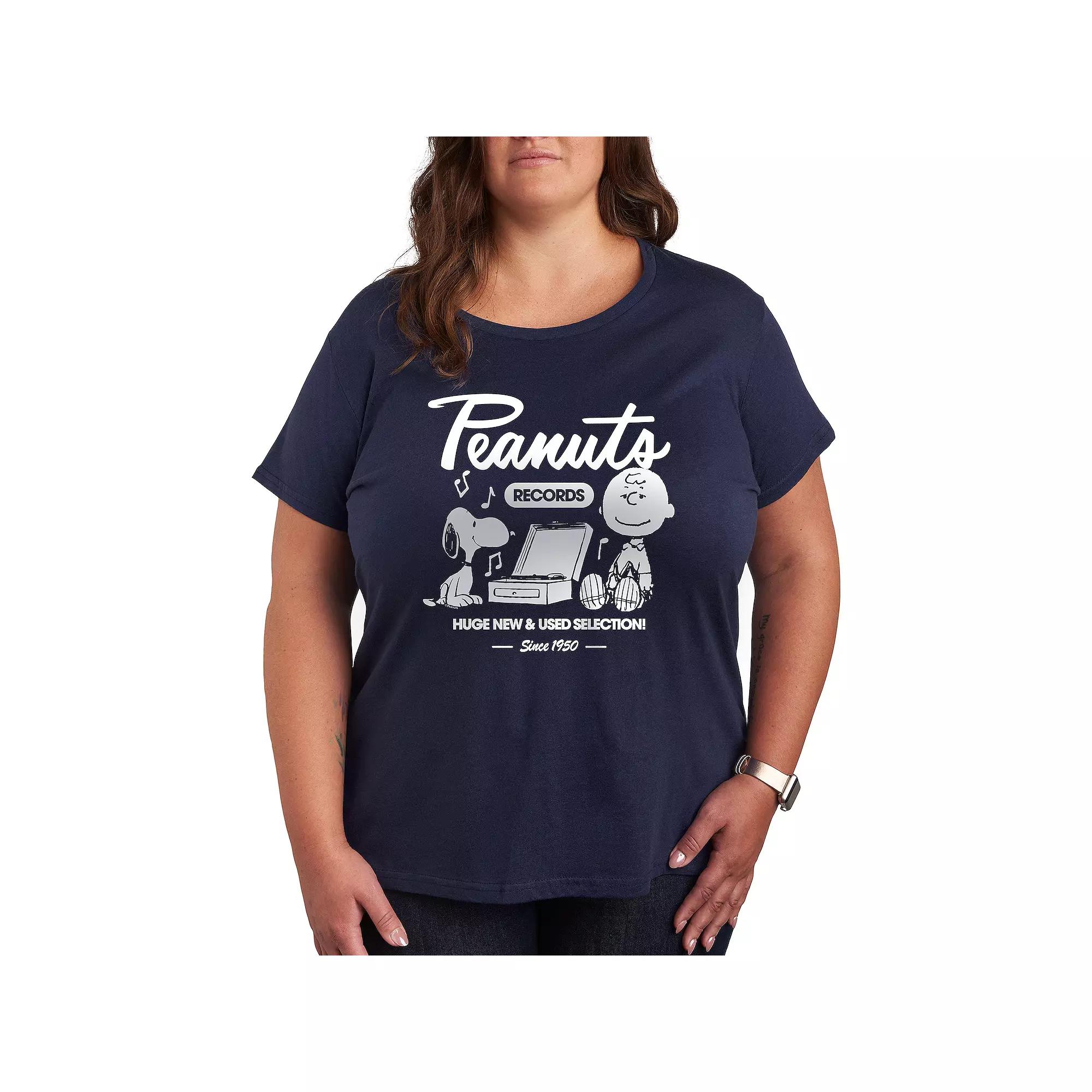 Plus Peanuts Snoopy & Charlie Brown Records Graphic Tee, Women's,  Product Image