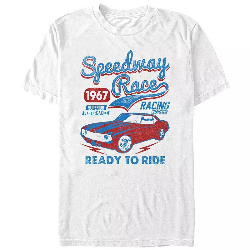 Men's Chevrolet Speedway Race Graphic Tee, Size: XS, White Product Image