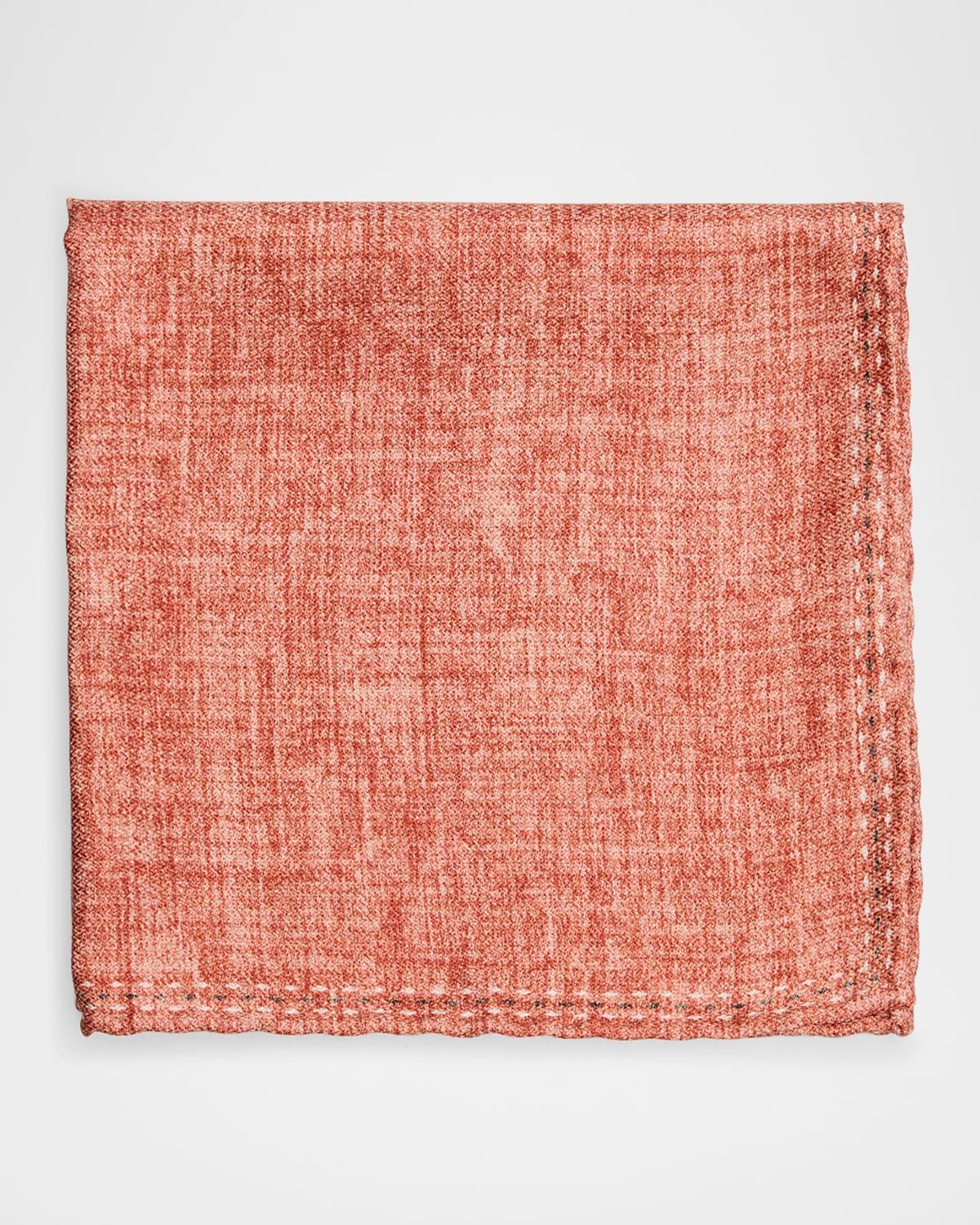 Men's Solid Silk Pocket Square Product Image