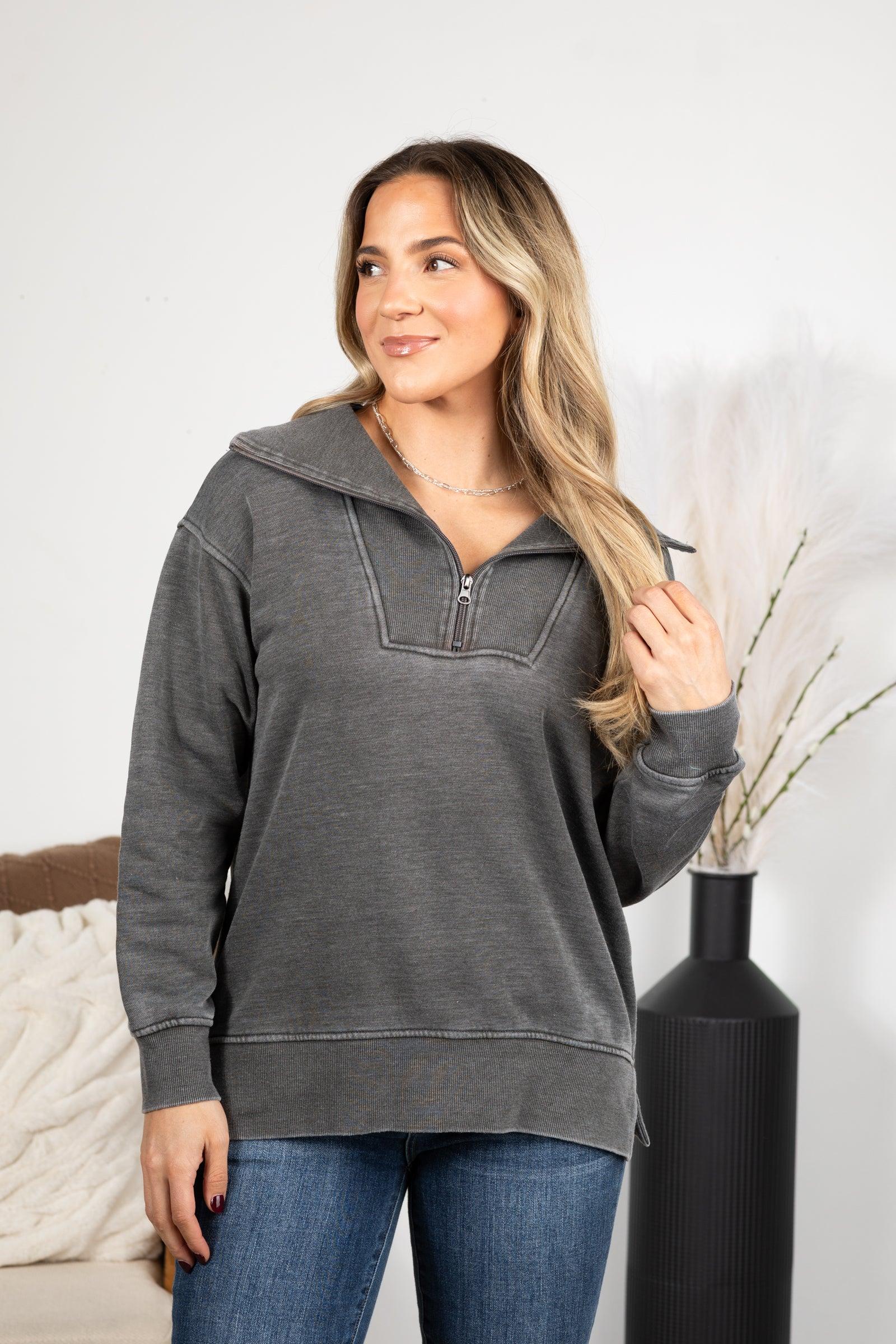 Cozy Campfire 1/4 Zip Pigment Dyed Pullover Product Image