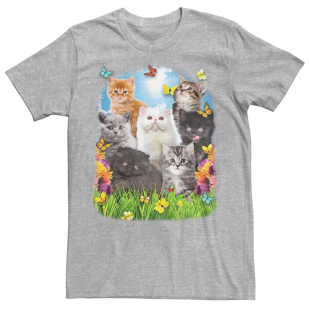 Men's Spring Kitten Garden Collage Tee,  Product Image