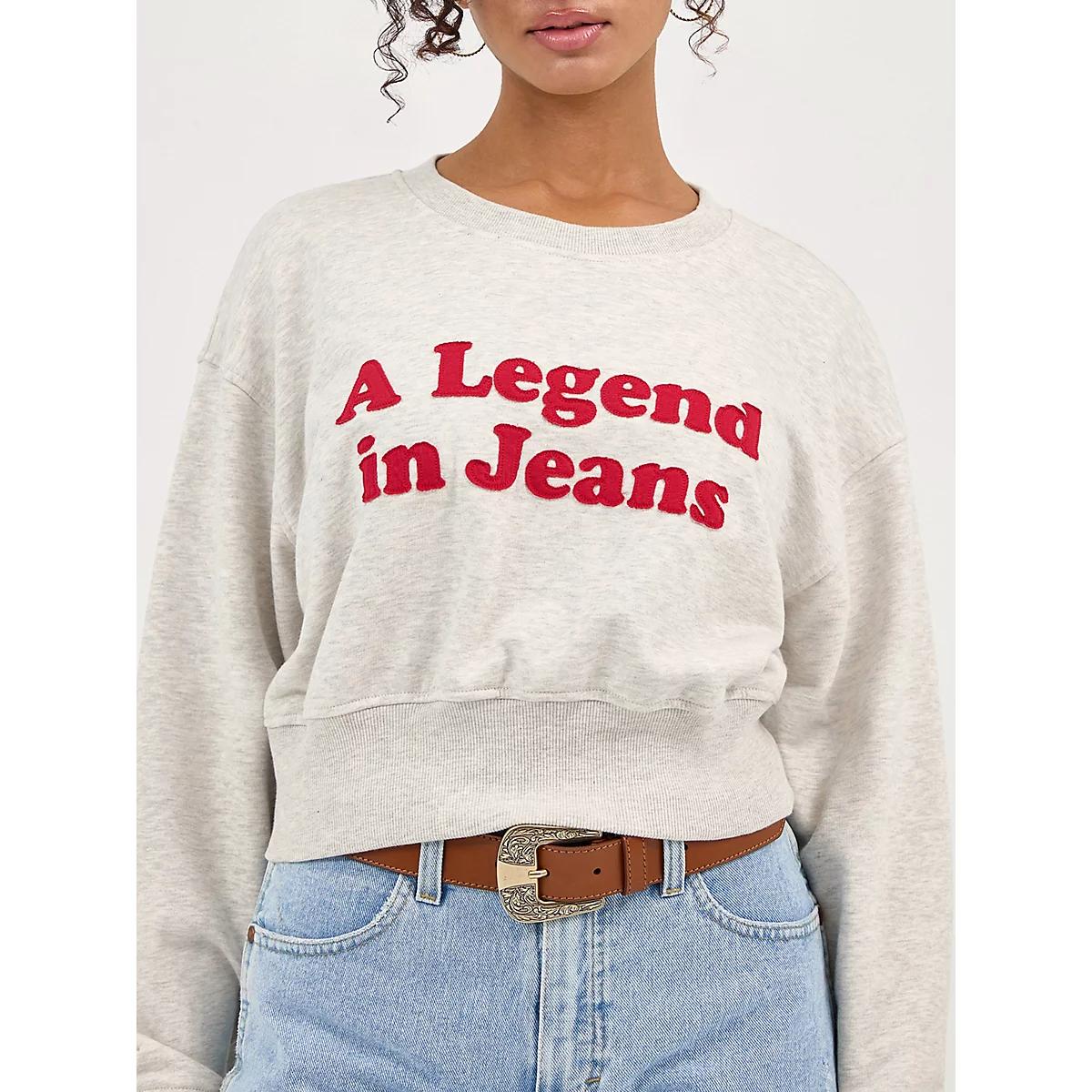 Women's Relaxed Crop Sweatshirt in Vintage Product Image