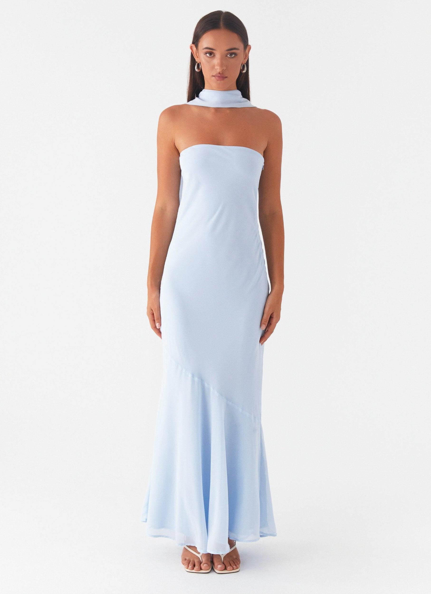 Under The Pagoda Maxi Dress - Blue Product Image