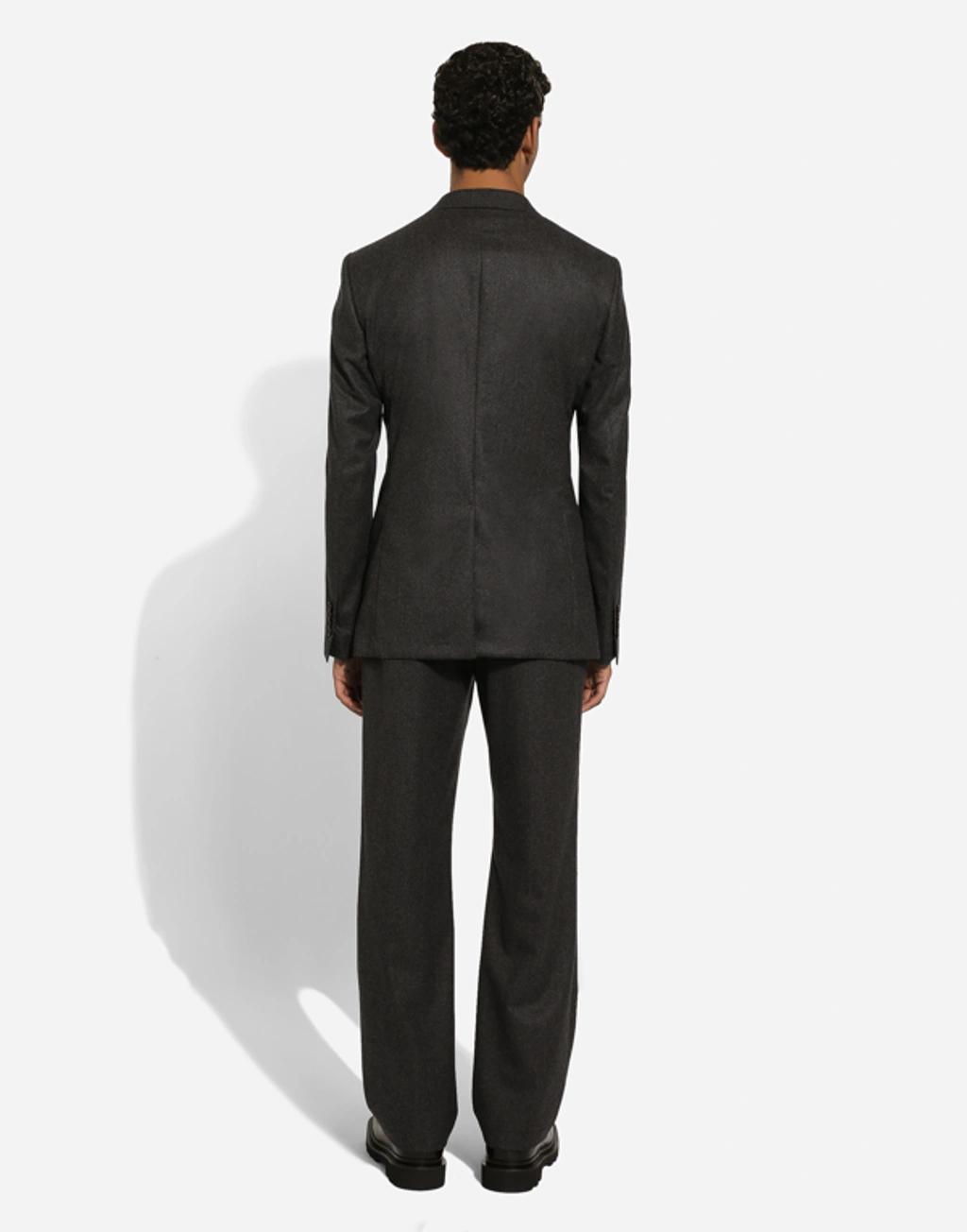 DOLCE & GABBANA Single-breasted Wool Taormina-fit Jacket In Grey Product Image