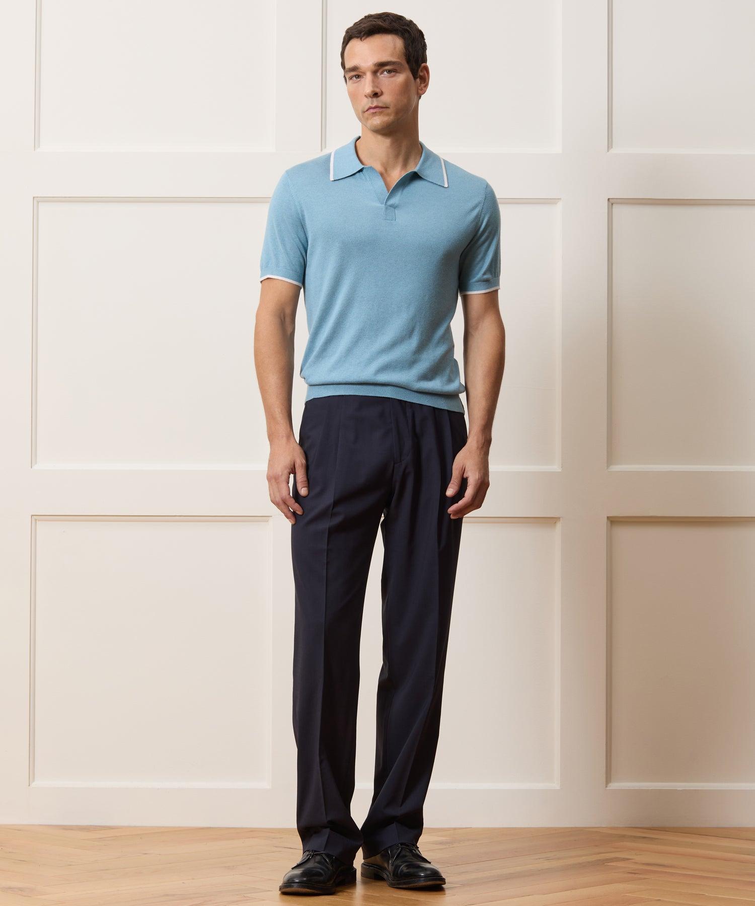 Silk-Cashmere Tipped Montauk Sweater Polo Product Image