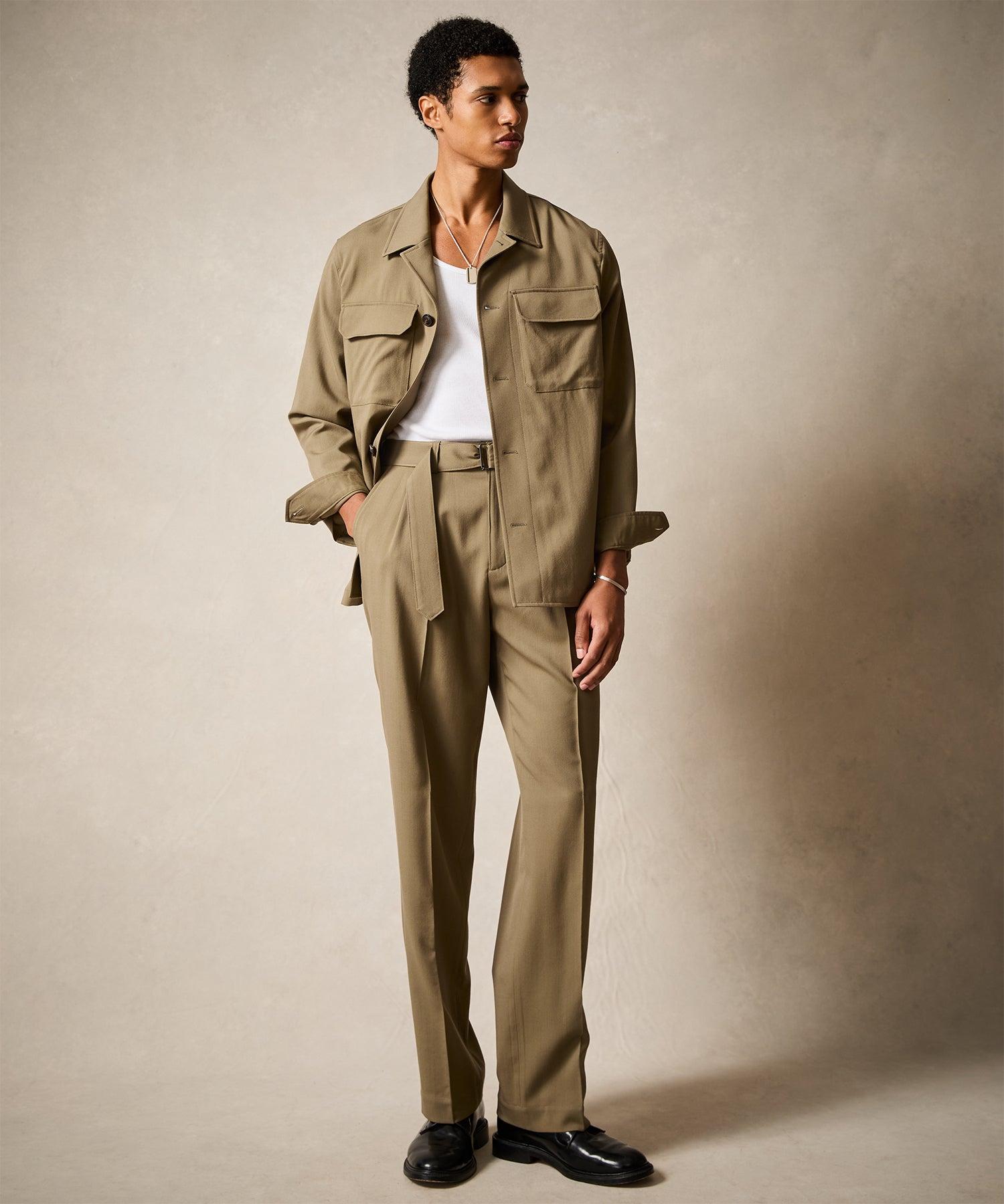 Gabardine Spread Collar Overshirt Product Image