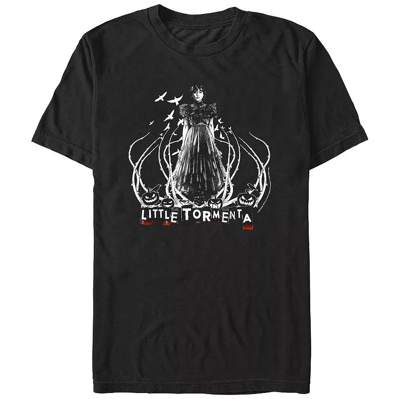 Men's Wednesday Little Tormenta Graphic Tee, Size: Medium, Black Product Image
