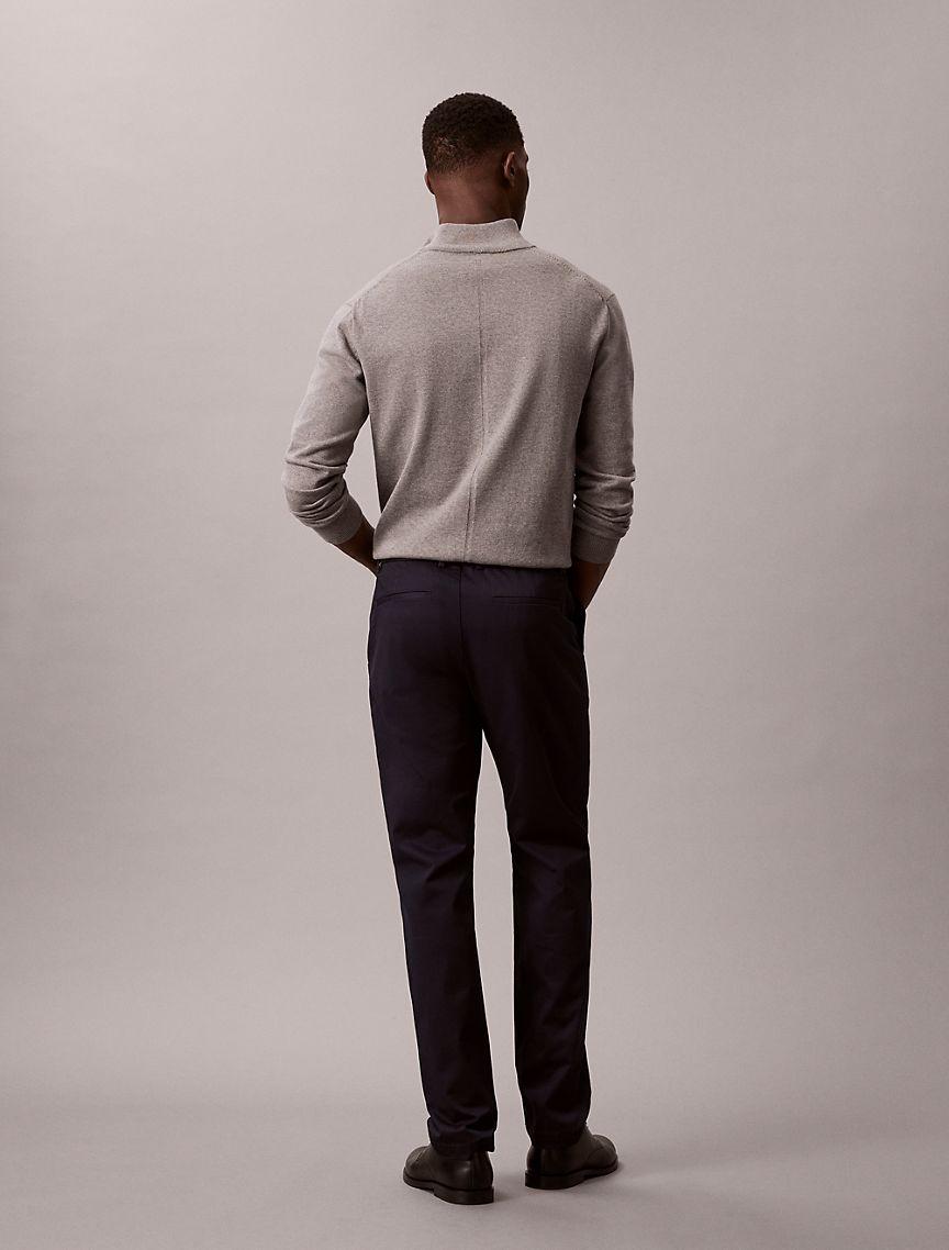 Cotton Stretch Slim Trousers Product Image