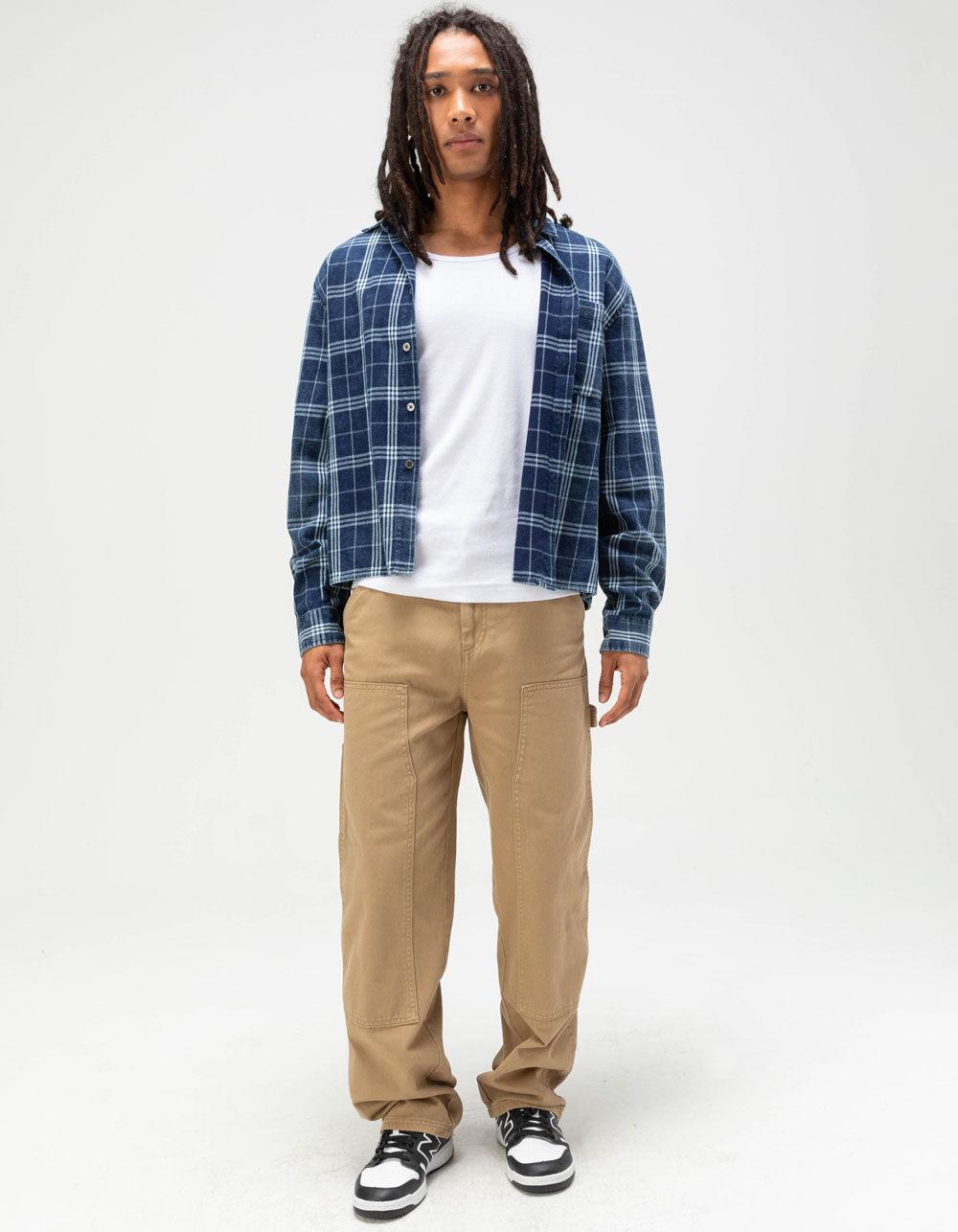 RSQ Mens Washed Flannel - NAVY Product Image