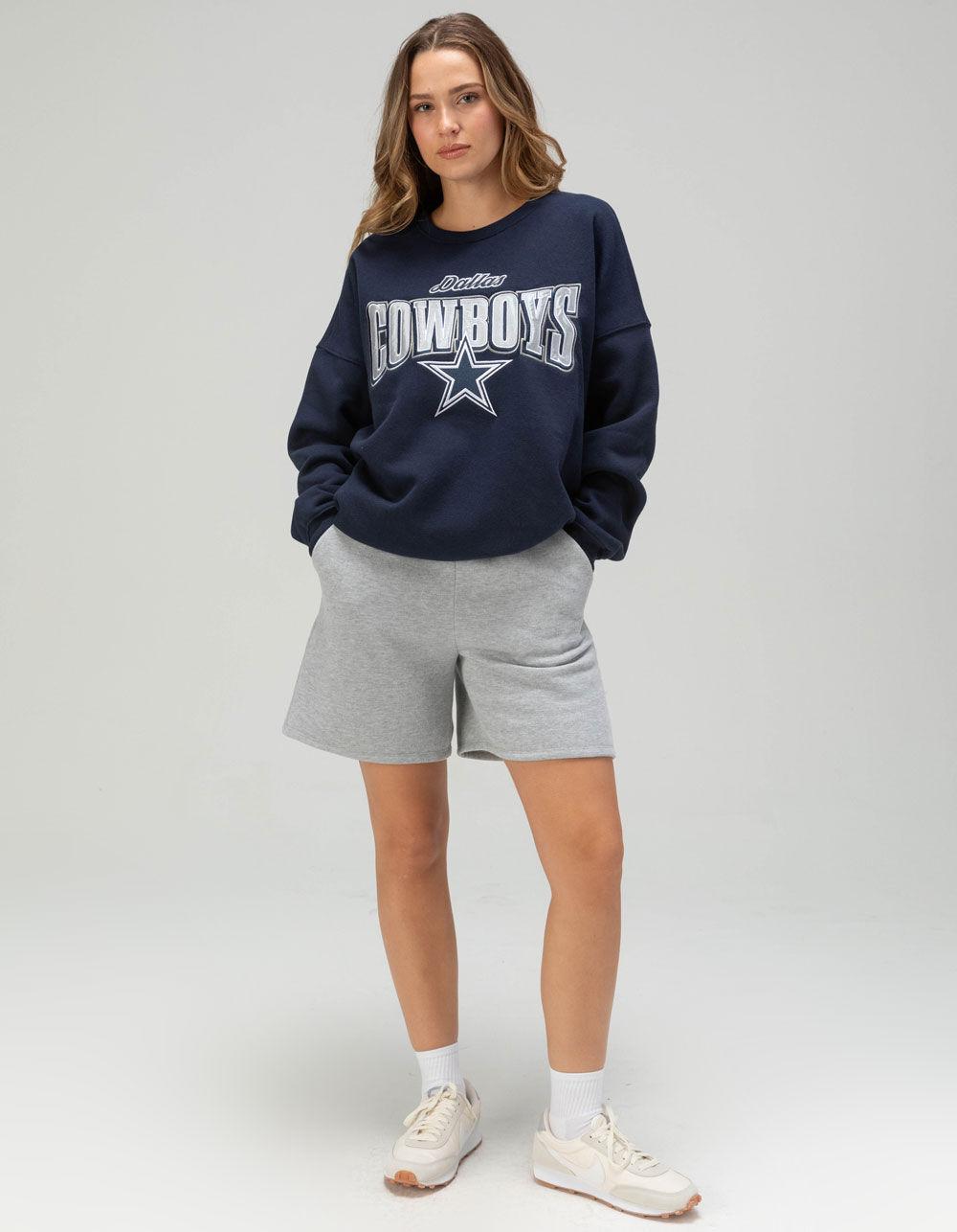 DALLAS COWBOYS Womens Crewneck Sweatshirt - NAVY Product Image